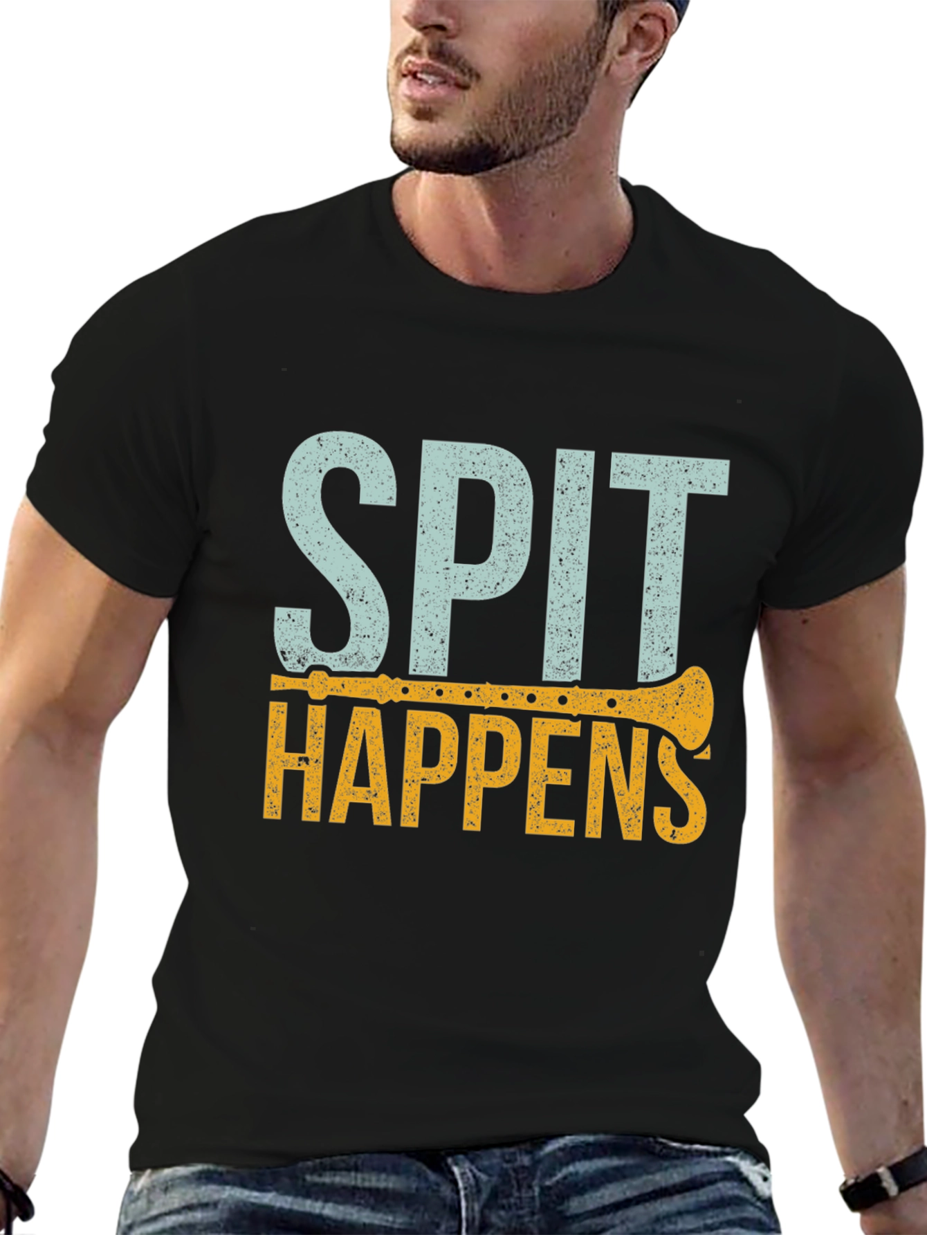 Spit Happens T-Shirt | Funny Music Lover Tee
