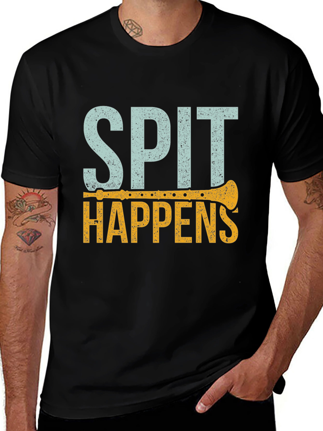 Spit Happens T-Shirt | Funny Music Lover Tee