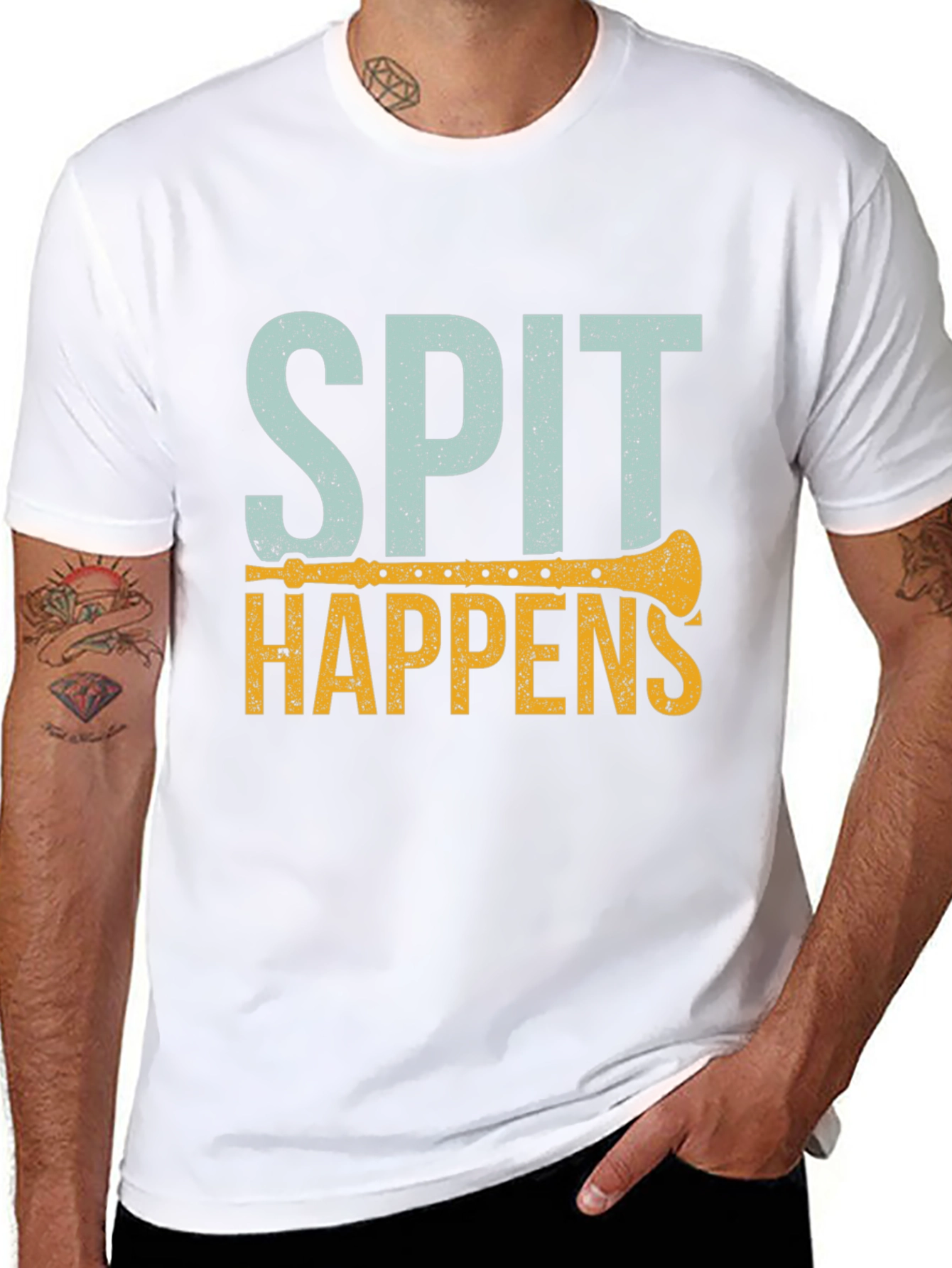 Spit Happens T-Shirt | Funny Music Lover Tee