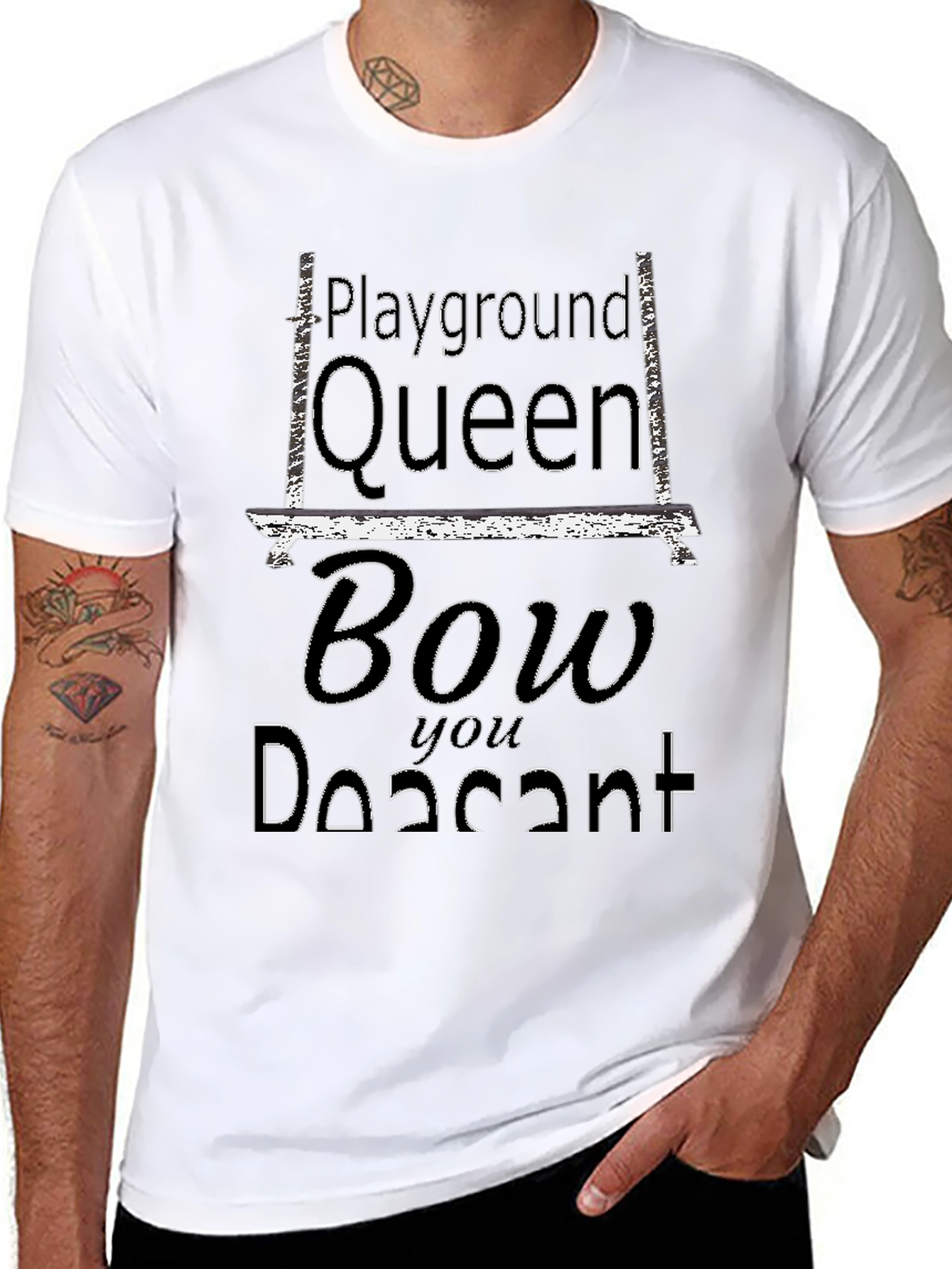 Playground Queen Black Graphic Tee