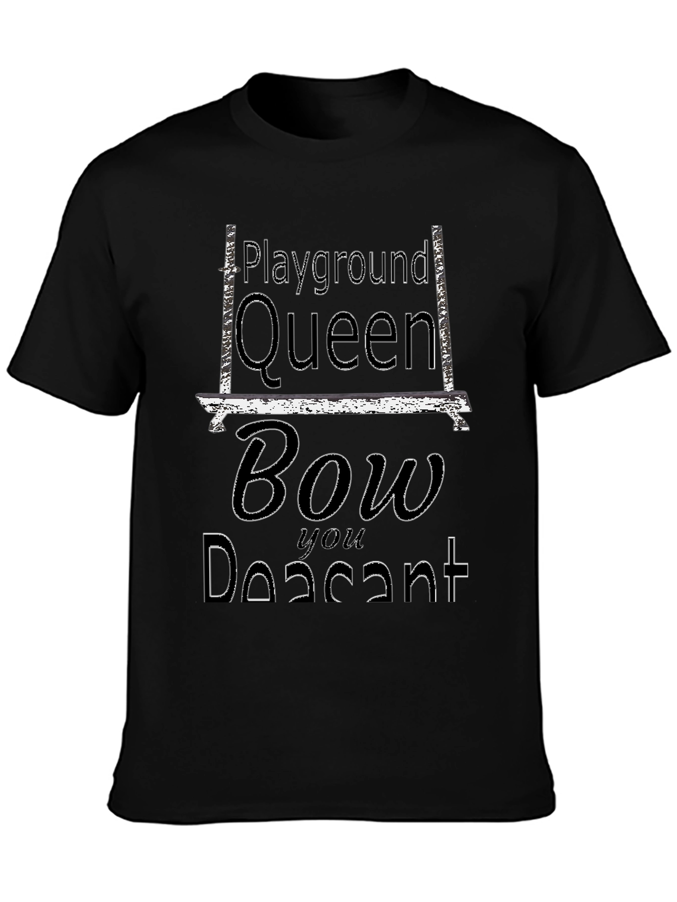 Playground Queen Black Graphic Tee