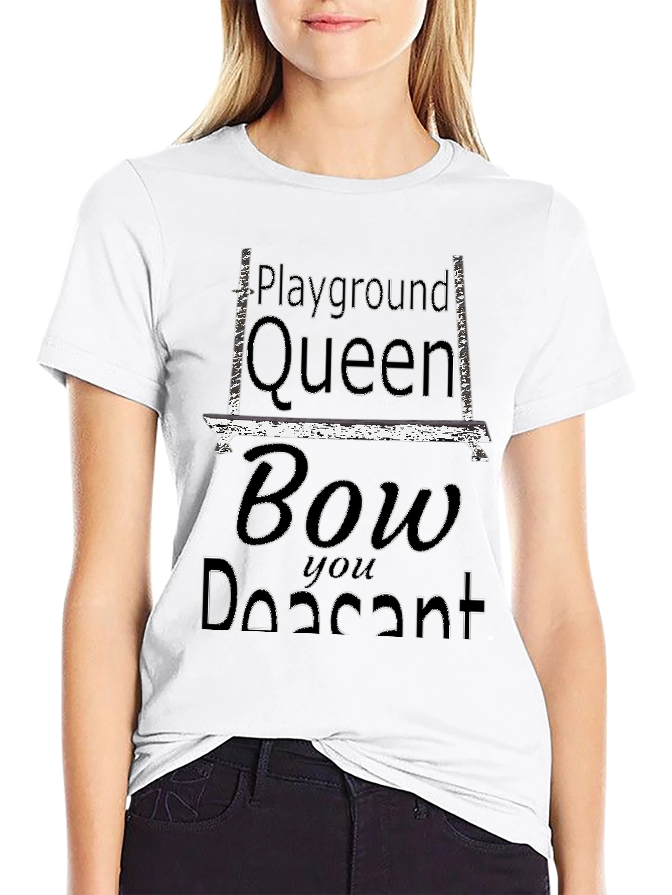 Playground Queen Black Graphic Tee