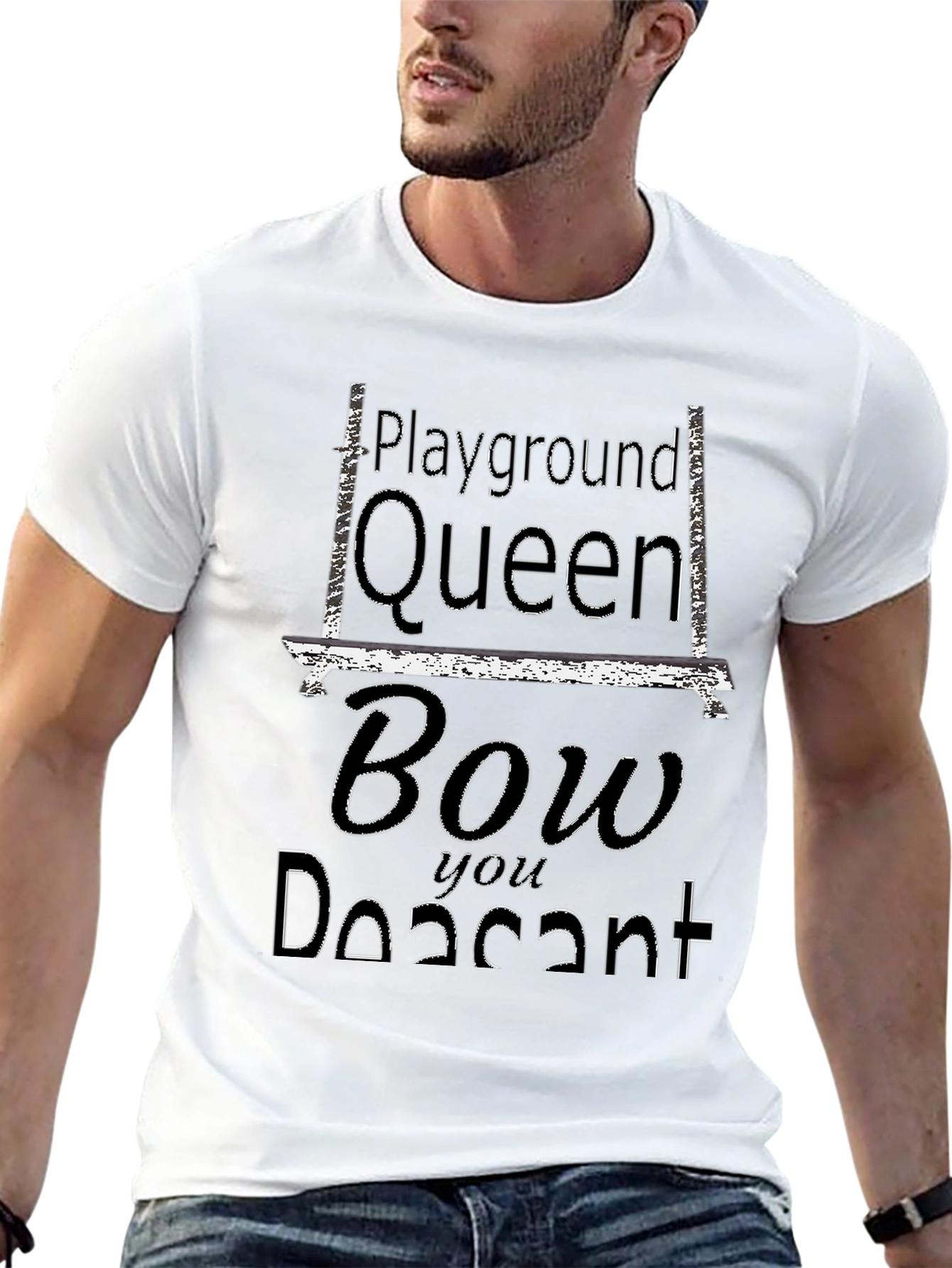 Playground Queen Black Graphic Tee