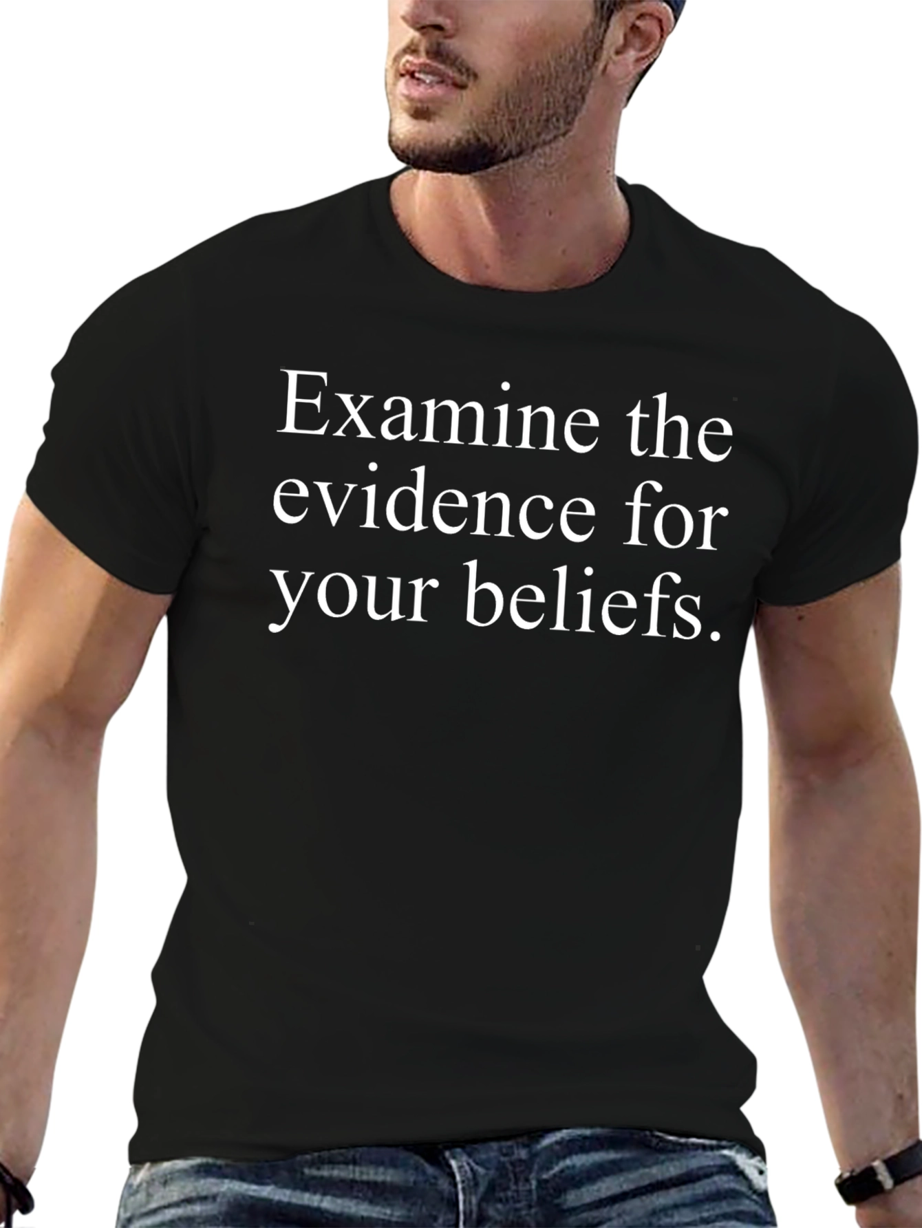 Examine Beliefs Graphic Tee - Black