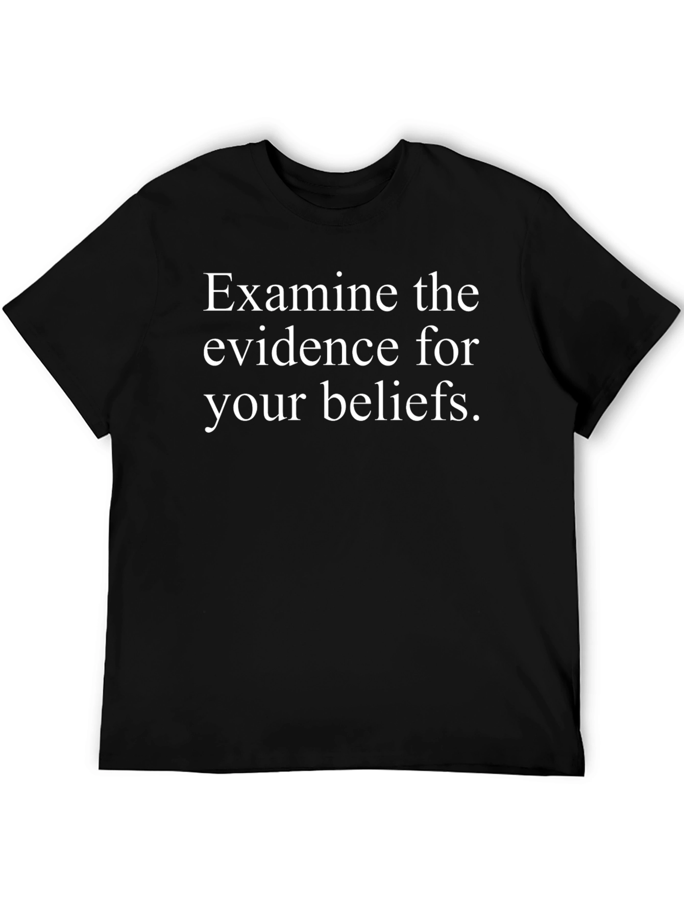 Examine Beliefs Graphic Tee - Black
