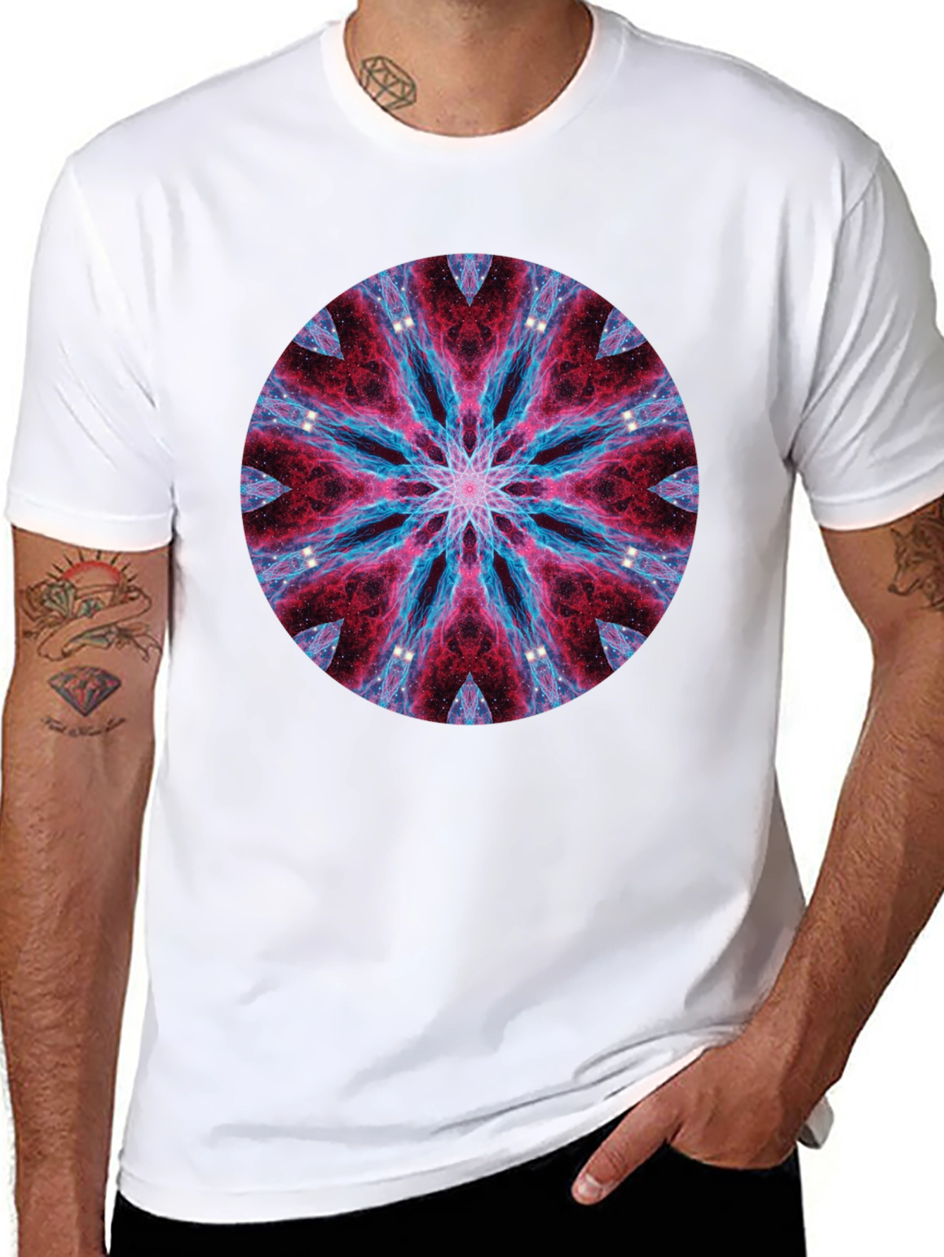 Cosmic Mandala Black T-Shirt