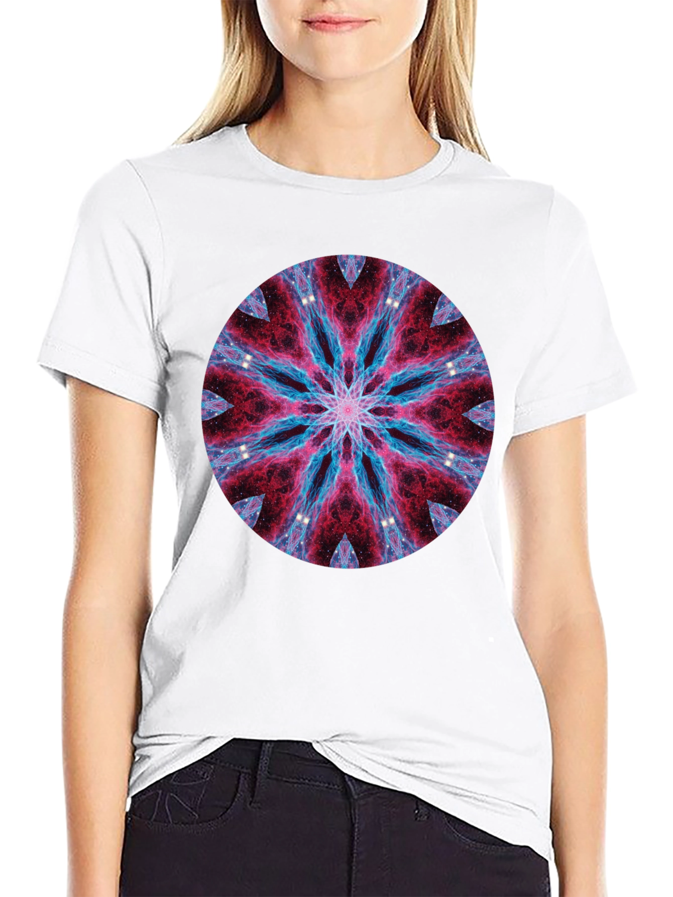 Cosmic Mandala Black T-Shirt