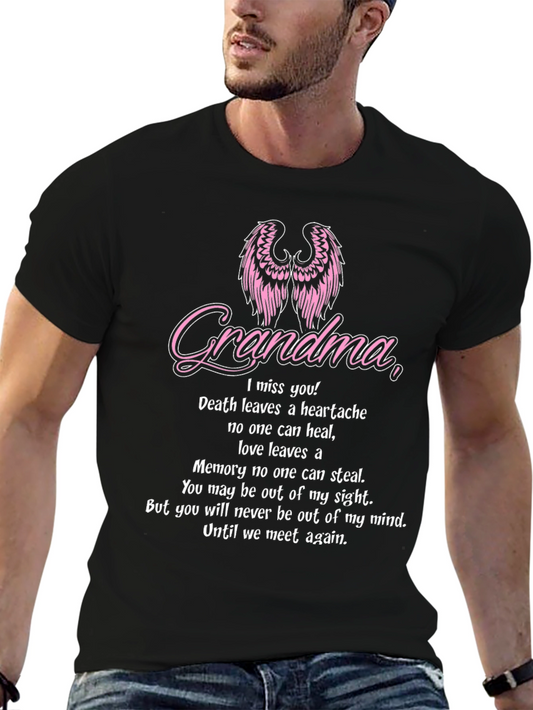 Grandma Memorial T-Shirt with Angel Wings