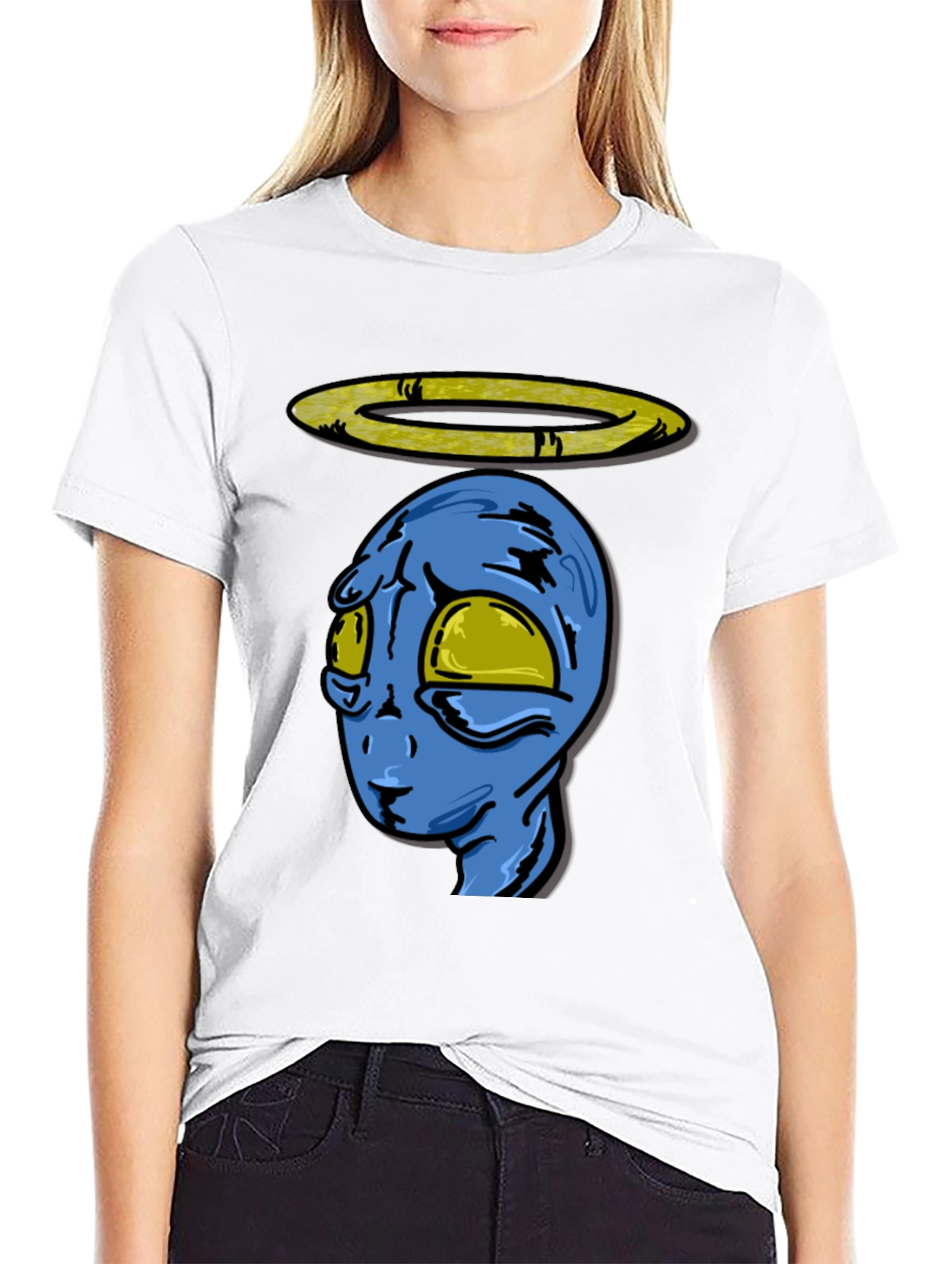 Alien with Halo Graphic T-Shirt