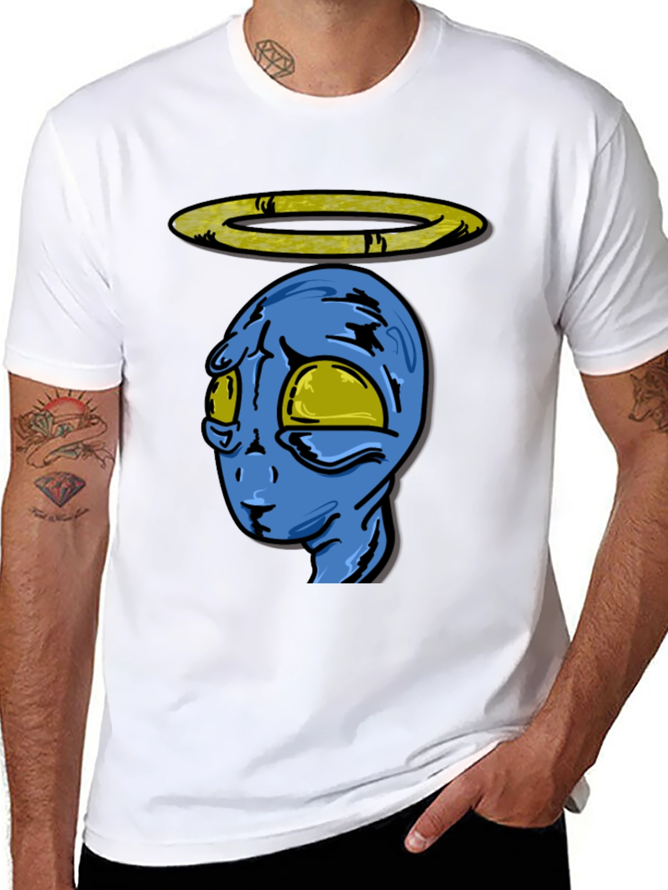 Alien with Halo Graphic T-Shirt