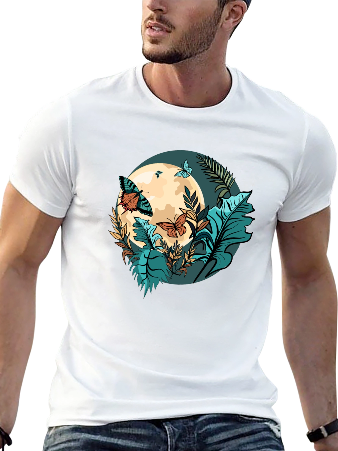 Butterfly Moon Graphic T-Shirt