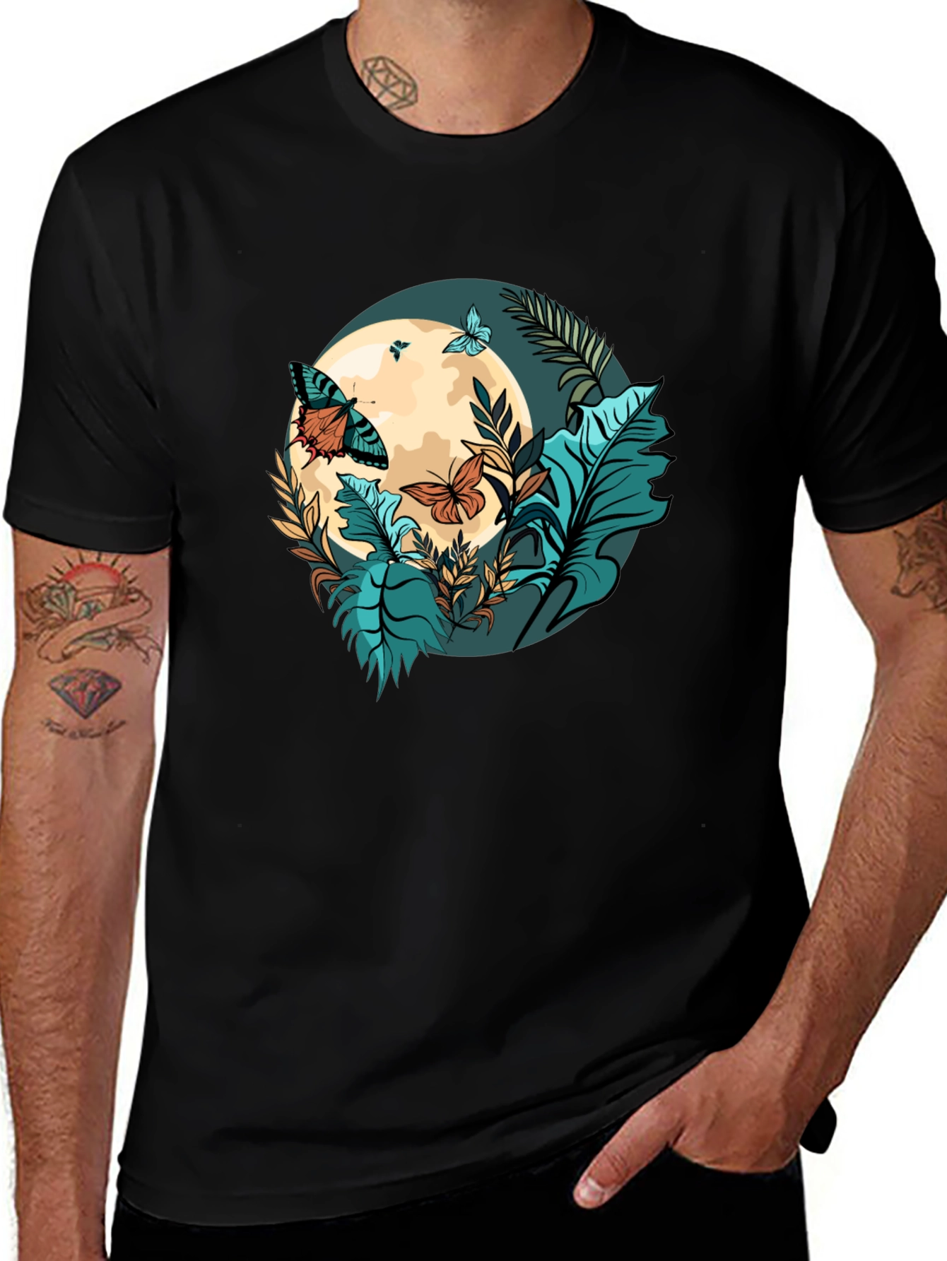 Butterfly Moon Graphic T-Shirt