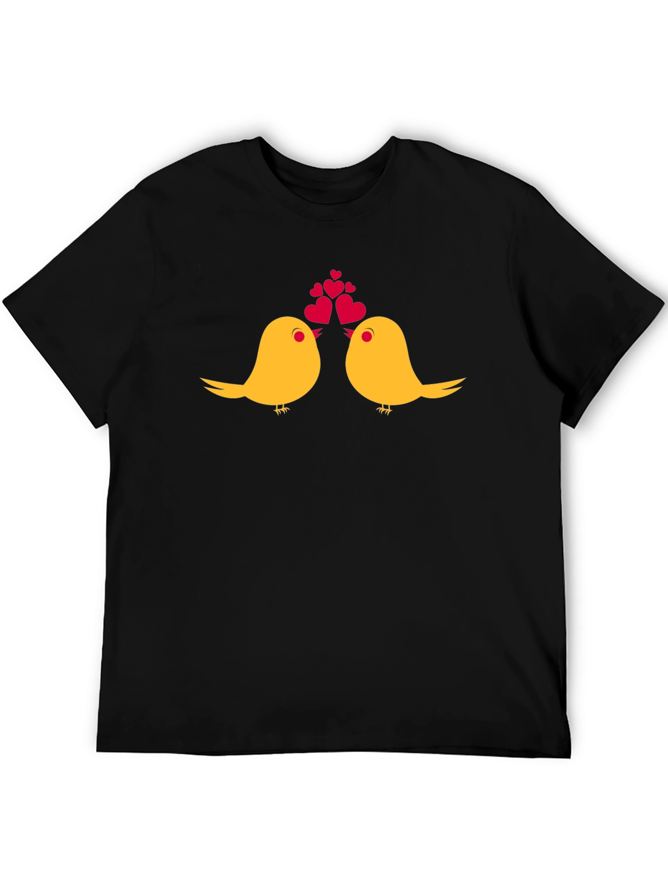 Birds in Love Graphic Tee - Black