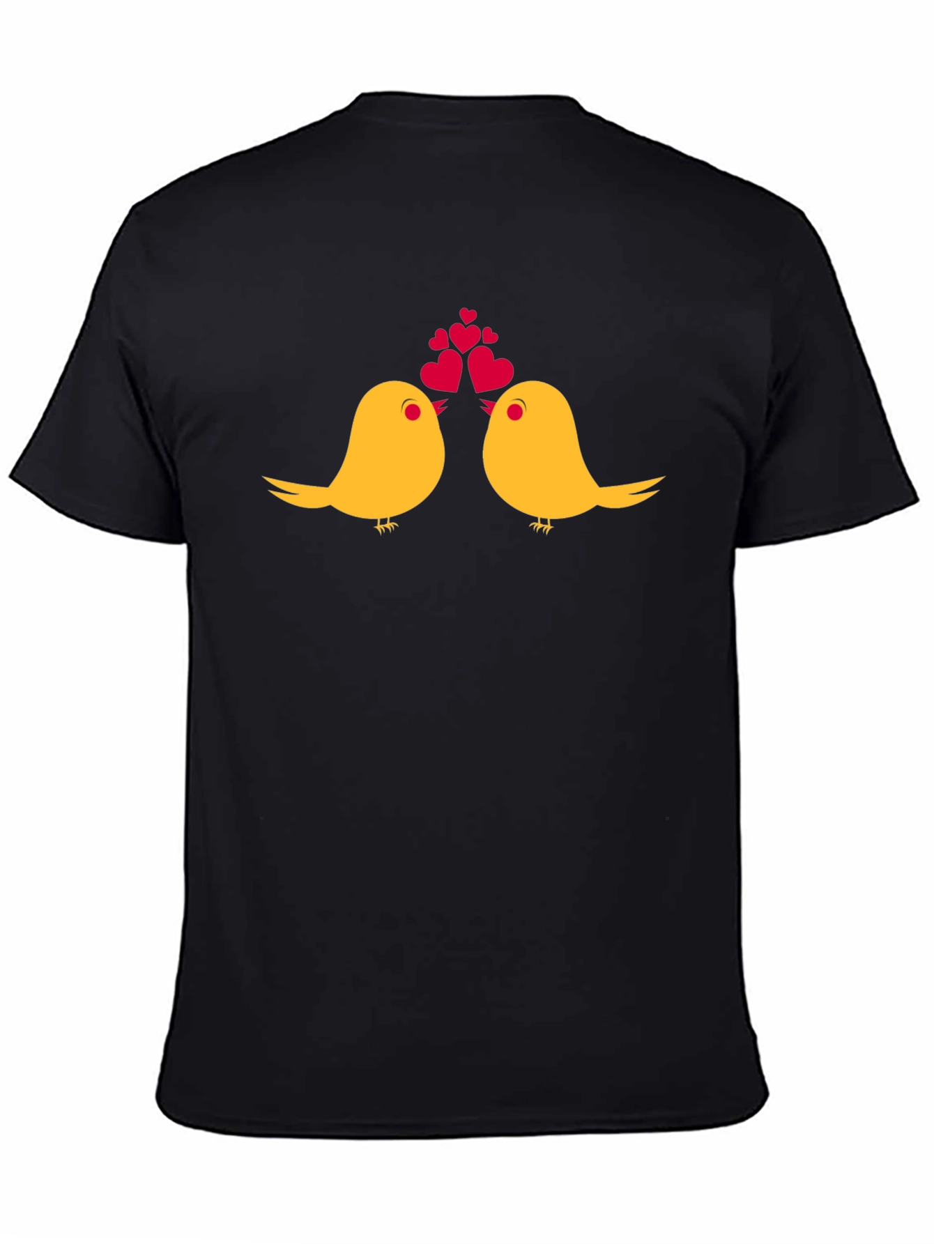 Birds in Love Graphic Tee - Black