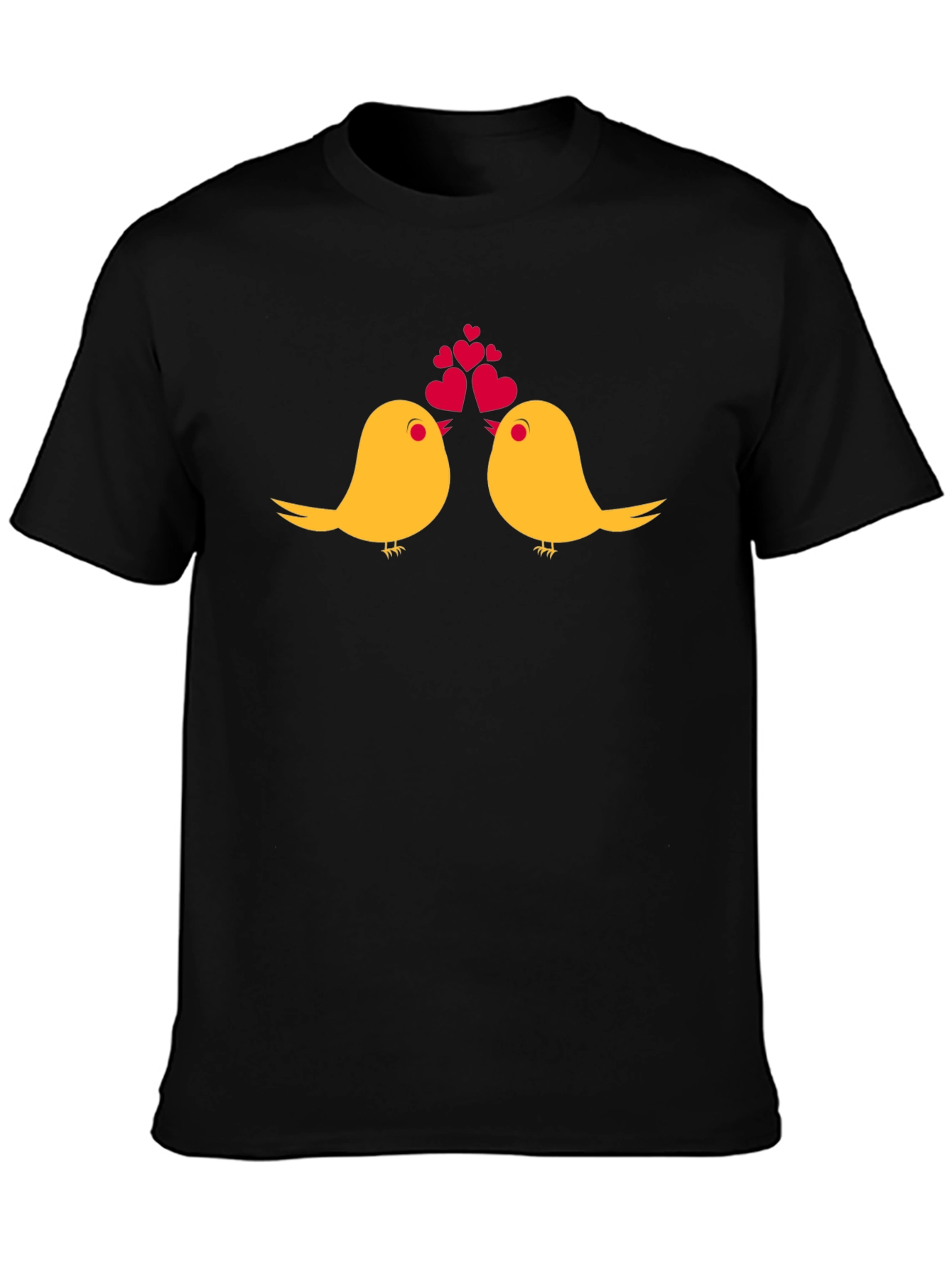 Birds in Love Graphic Tee - Black
