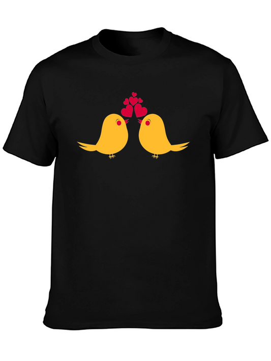 Birds in Love Graphic Tee - Black