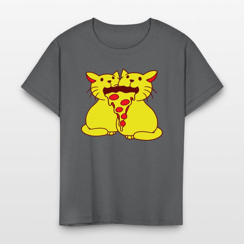 2 Cats Food Salami Pizza Fast Food Fun Hunger Team