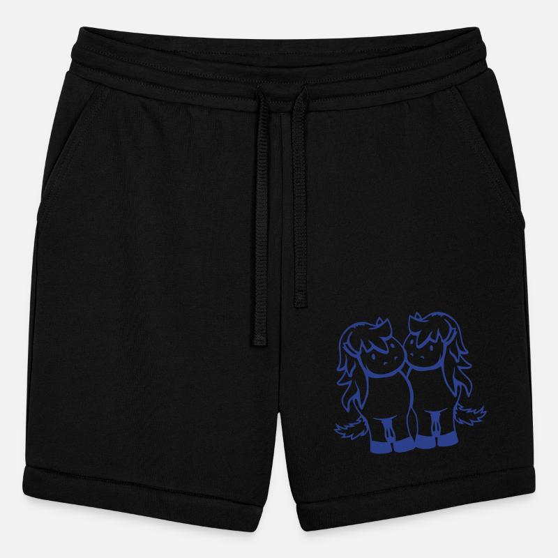 2 horses Team Pony Foal Couple Comic Friends Love