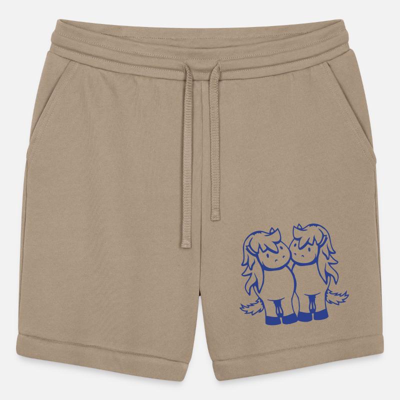 2 horses Team Pony Foal Couple Comic Friends Love