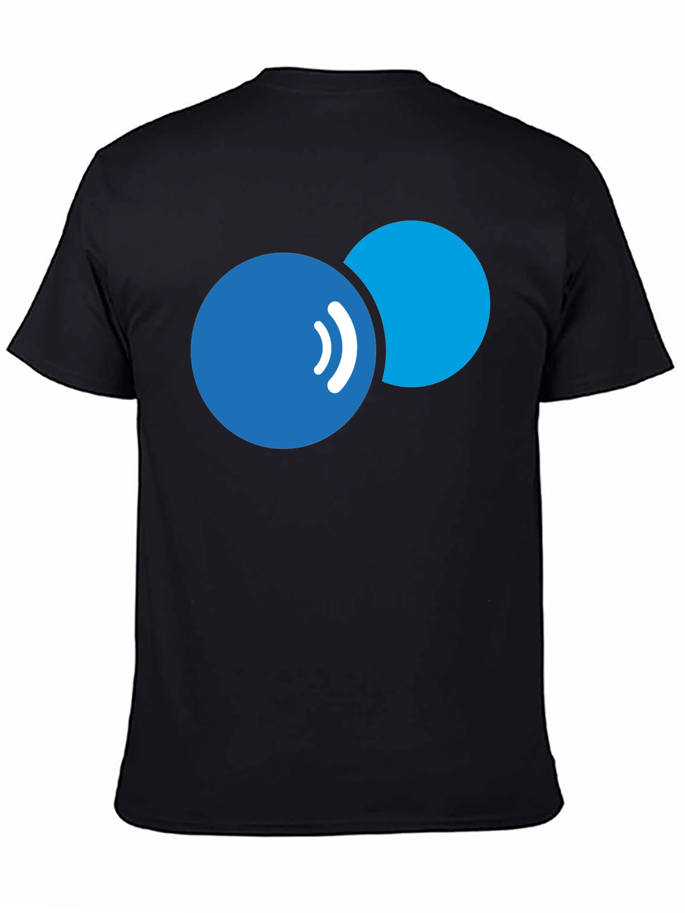 Abstract Bubbles Graphic Tee - Modern Black T-Shirt