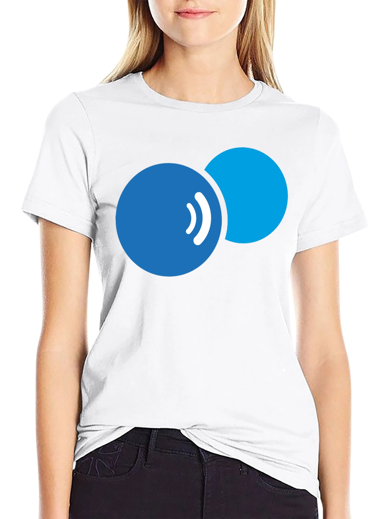 Abstract Bubbles Graphic Tee - Modern Black T-Shirt