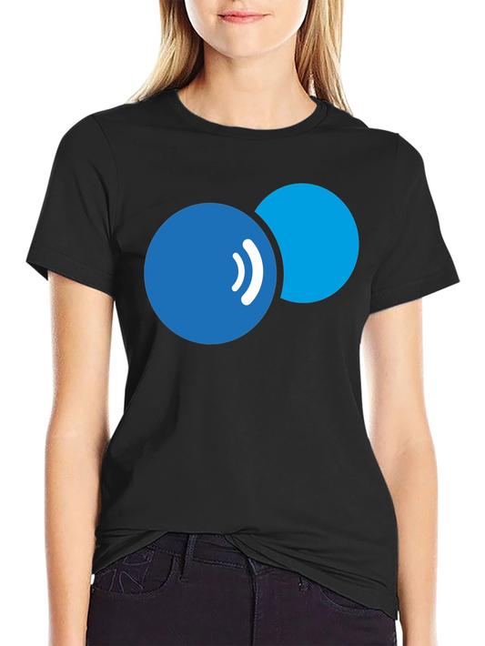 Abstract Bubbles Graphic Tee - Modern Black T-Shirt