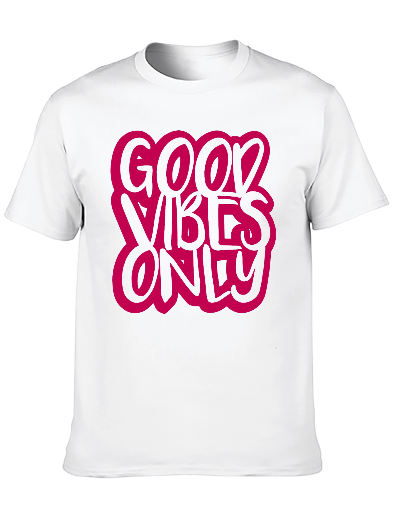 Good Vibes Only Graphic Tee - Black Casual T-Shirt