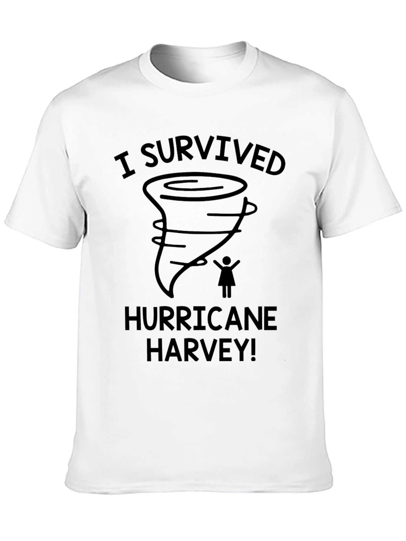 I Survived Hurricane Harvey Black T-Shirt