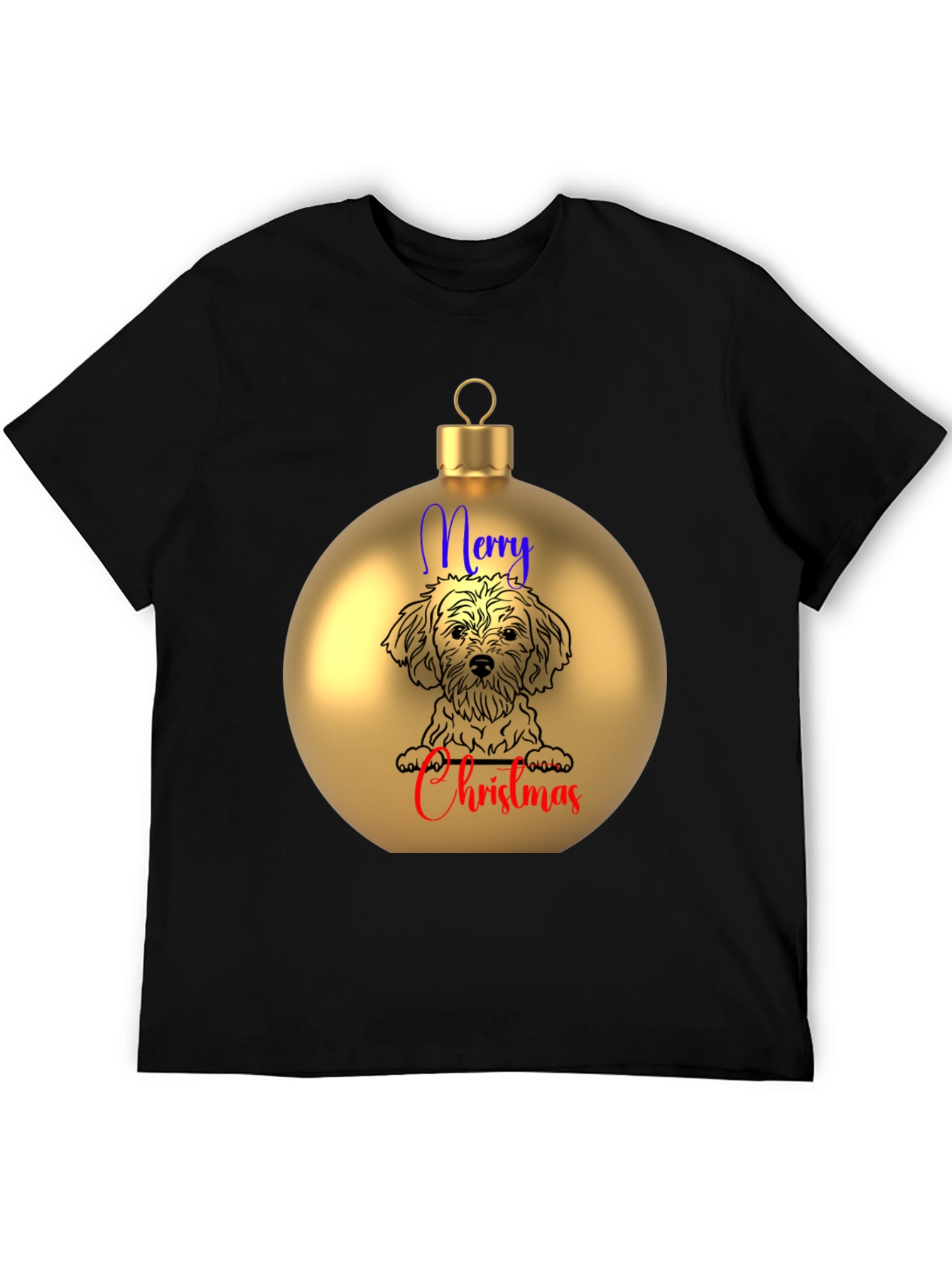 Festive Dog Christmas Ornament T-Shirt