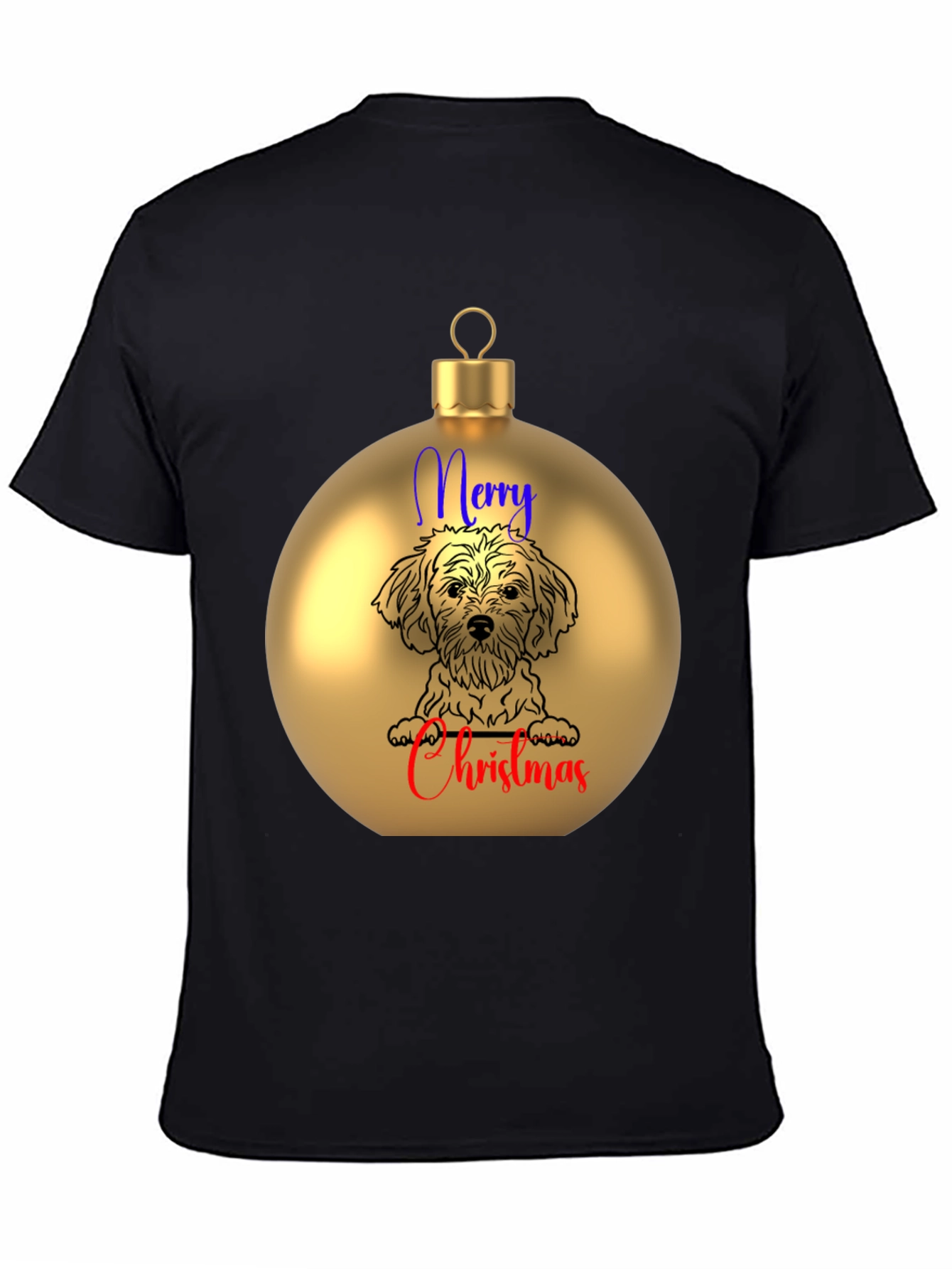 Festive Dog Christmas Ornament T-Shirt