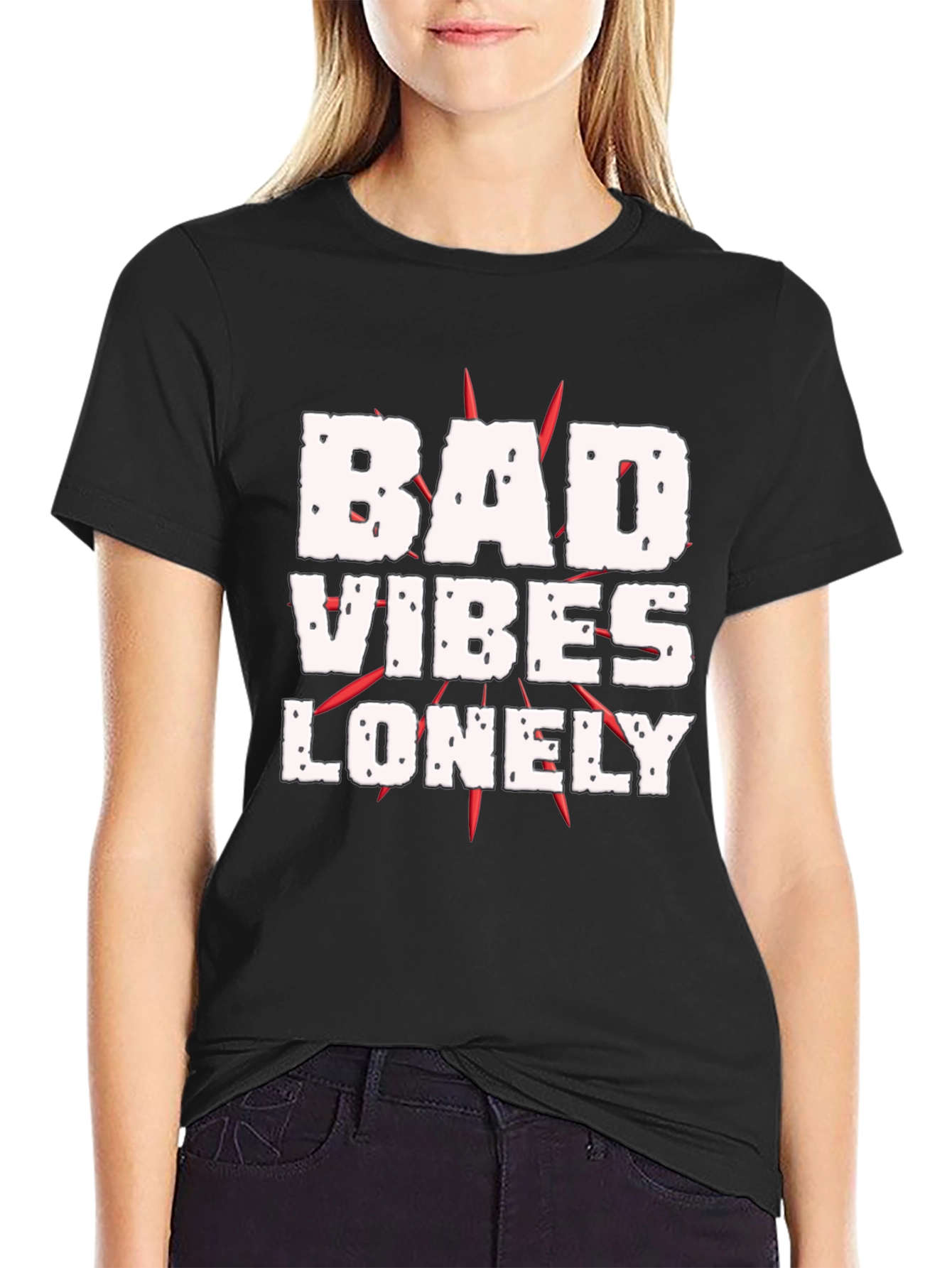 Bad Vibes Lonely Graphic Tee - Black T-Shirt