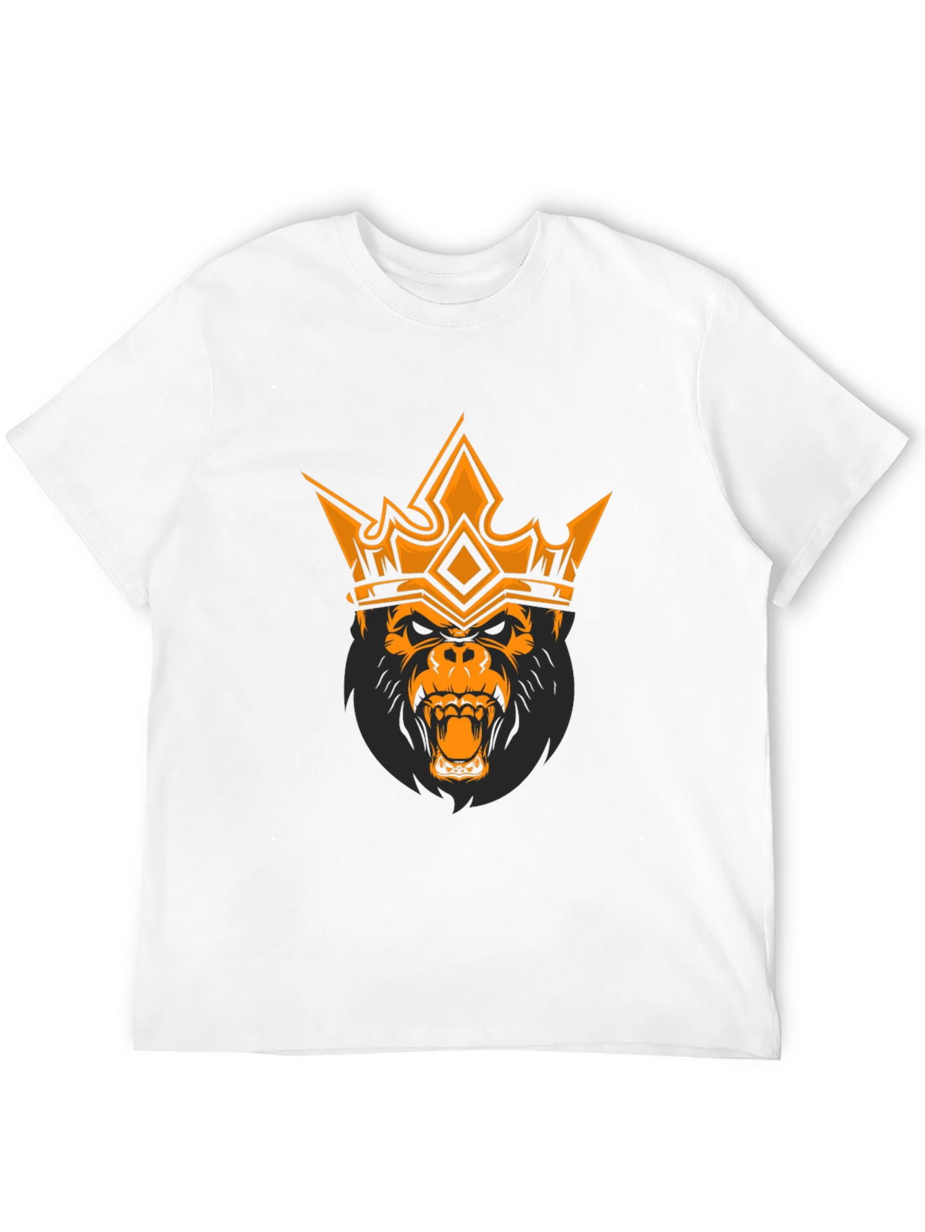 King Gorilla Graphic Tee - Black Cotton T-Shirt