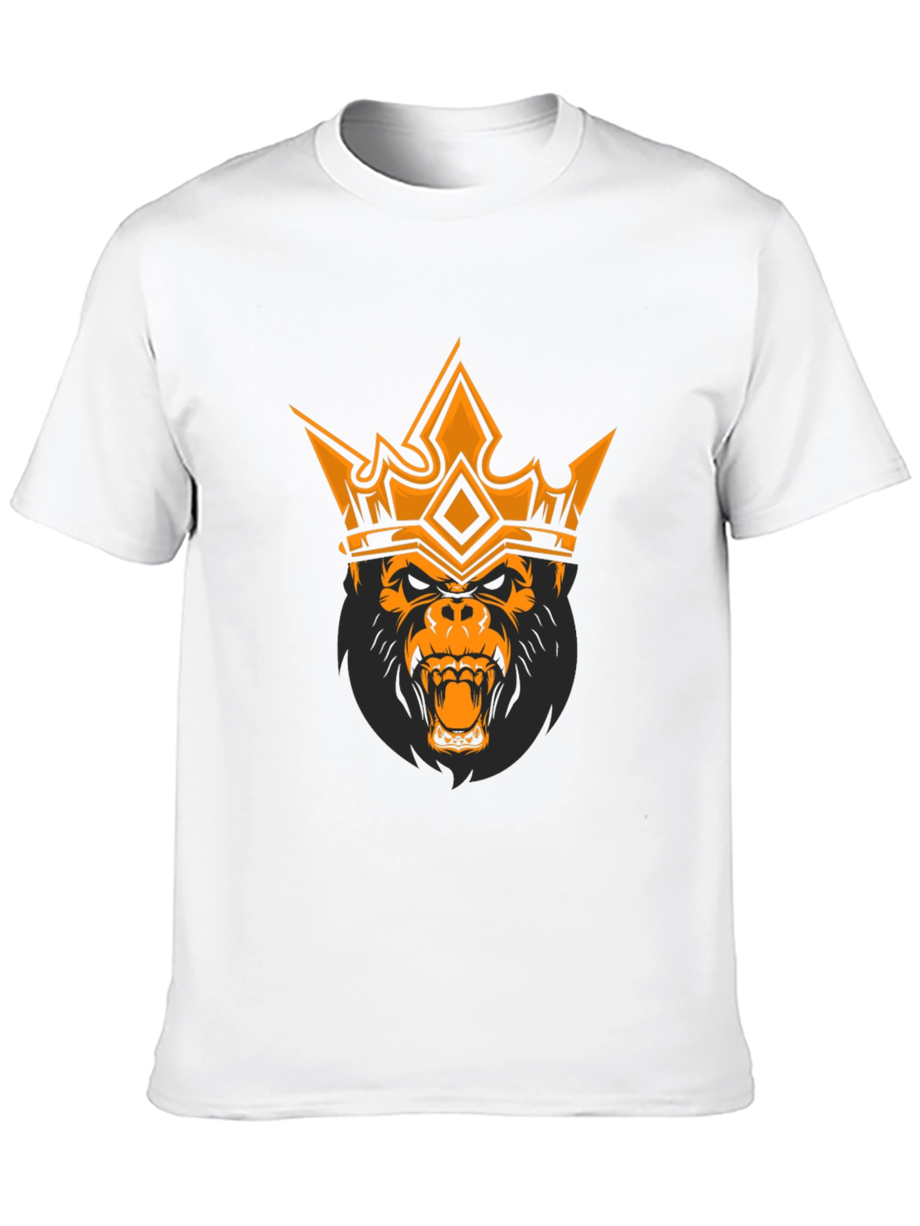 King Gorilla Graphic Tee - Black Cotton T-Shirt