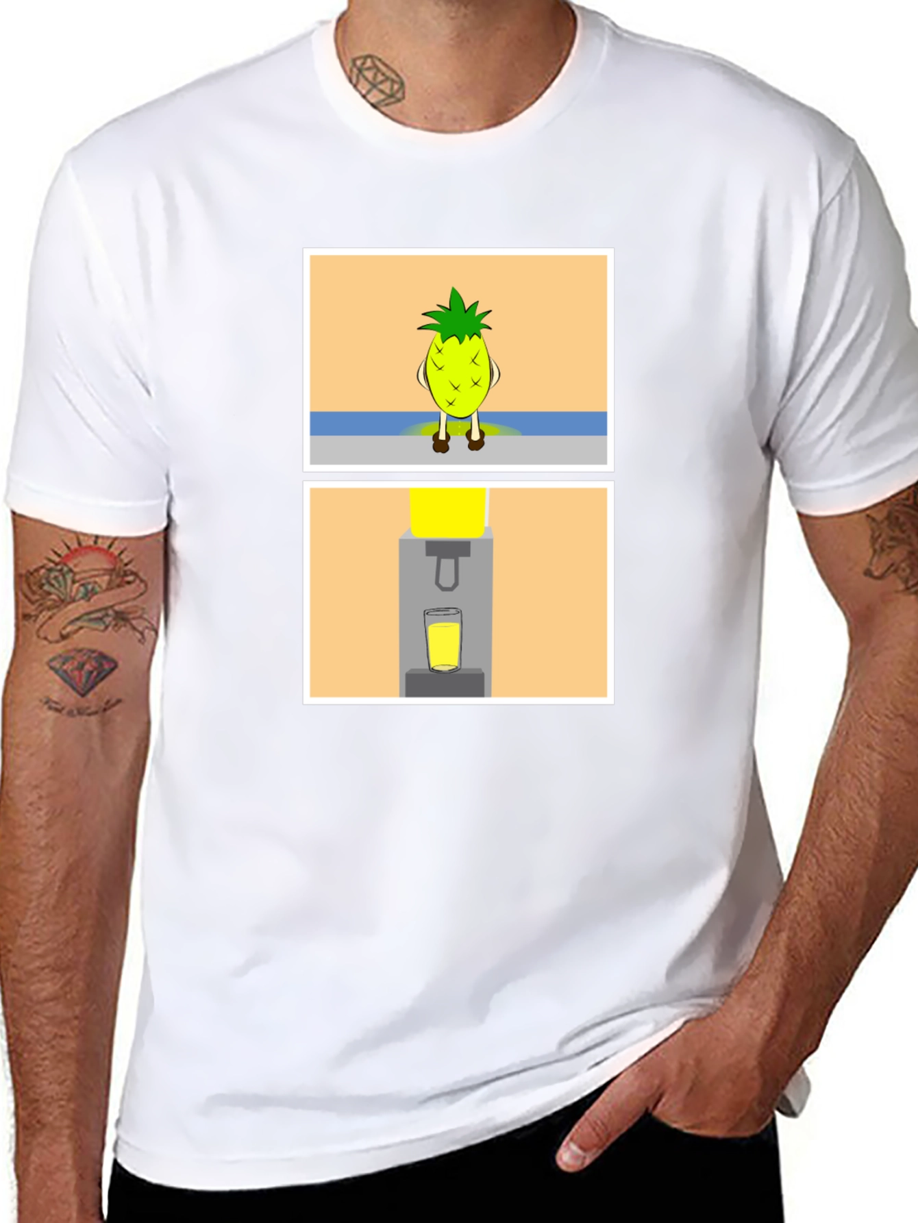 Pineapple Juice Graphic Tee - Fresh & Fun!