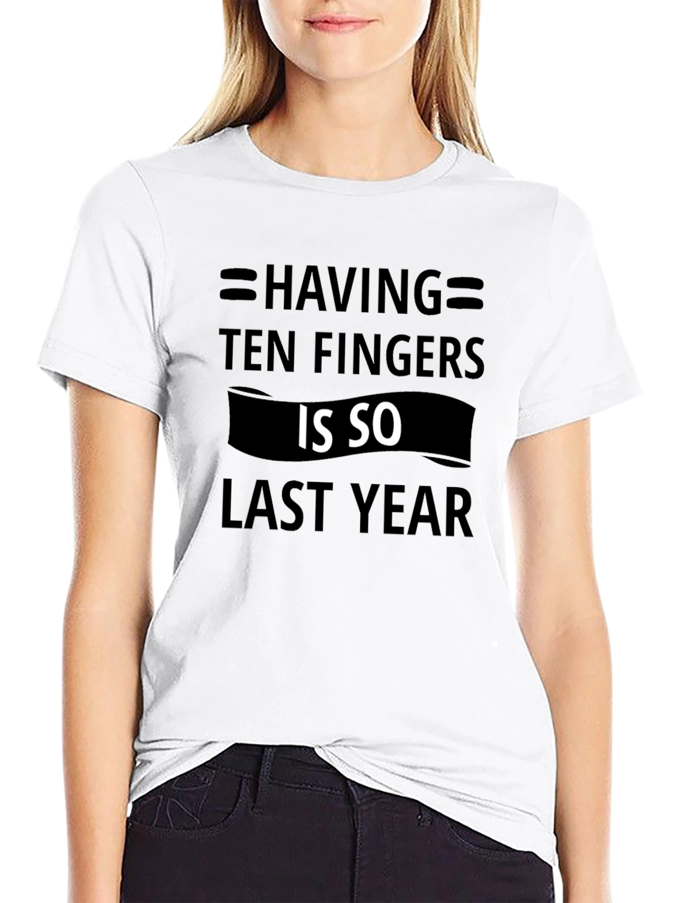 Humorous Ten Fingers Graphic Tee
