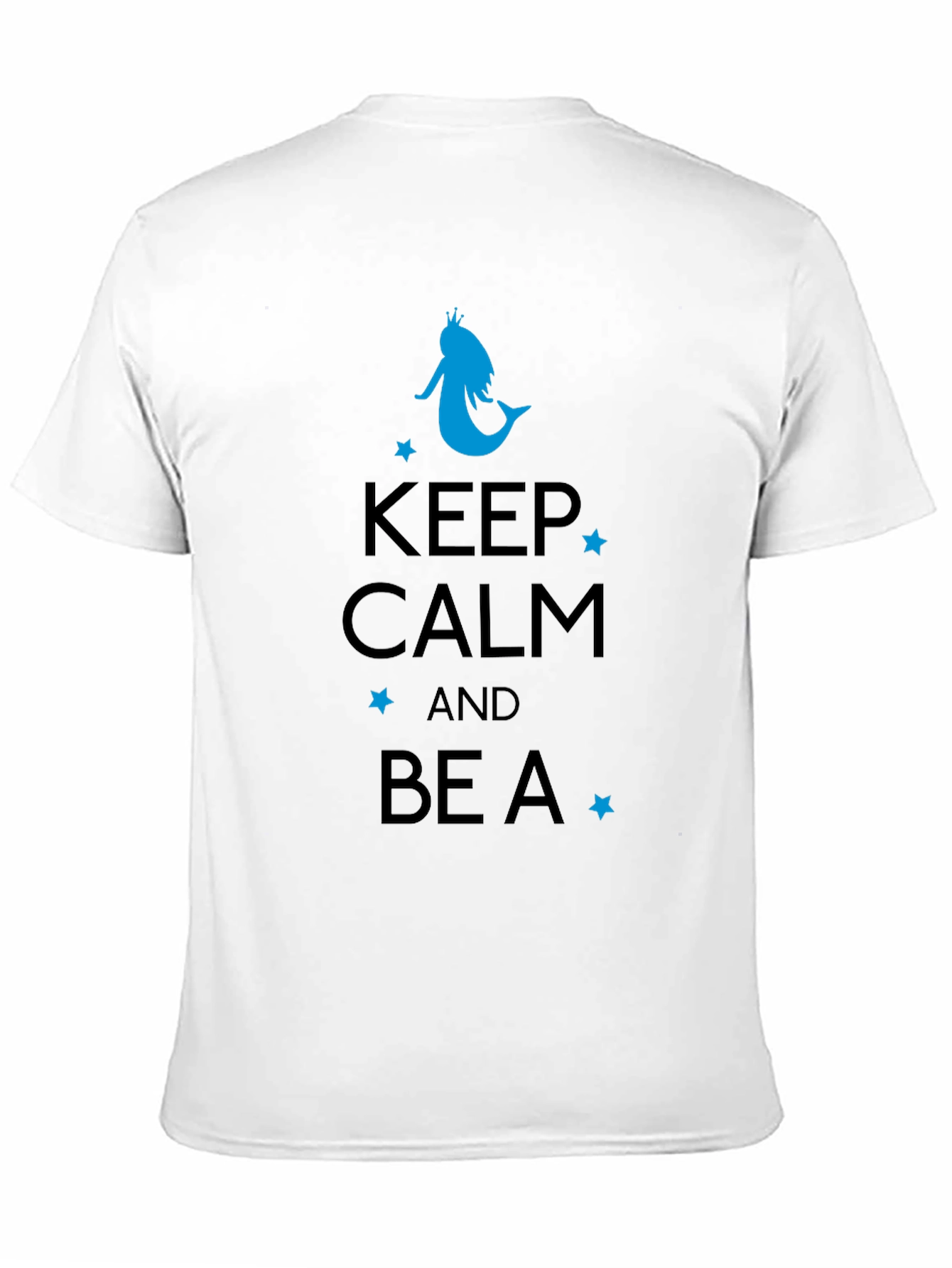 Keep Calm Mermaid Graphic Tee - Black