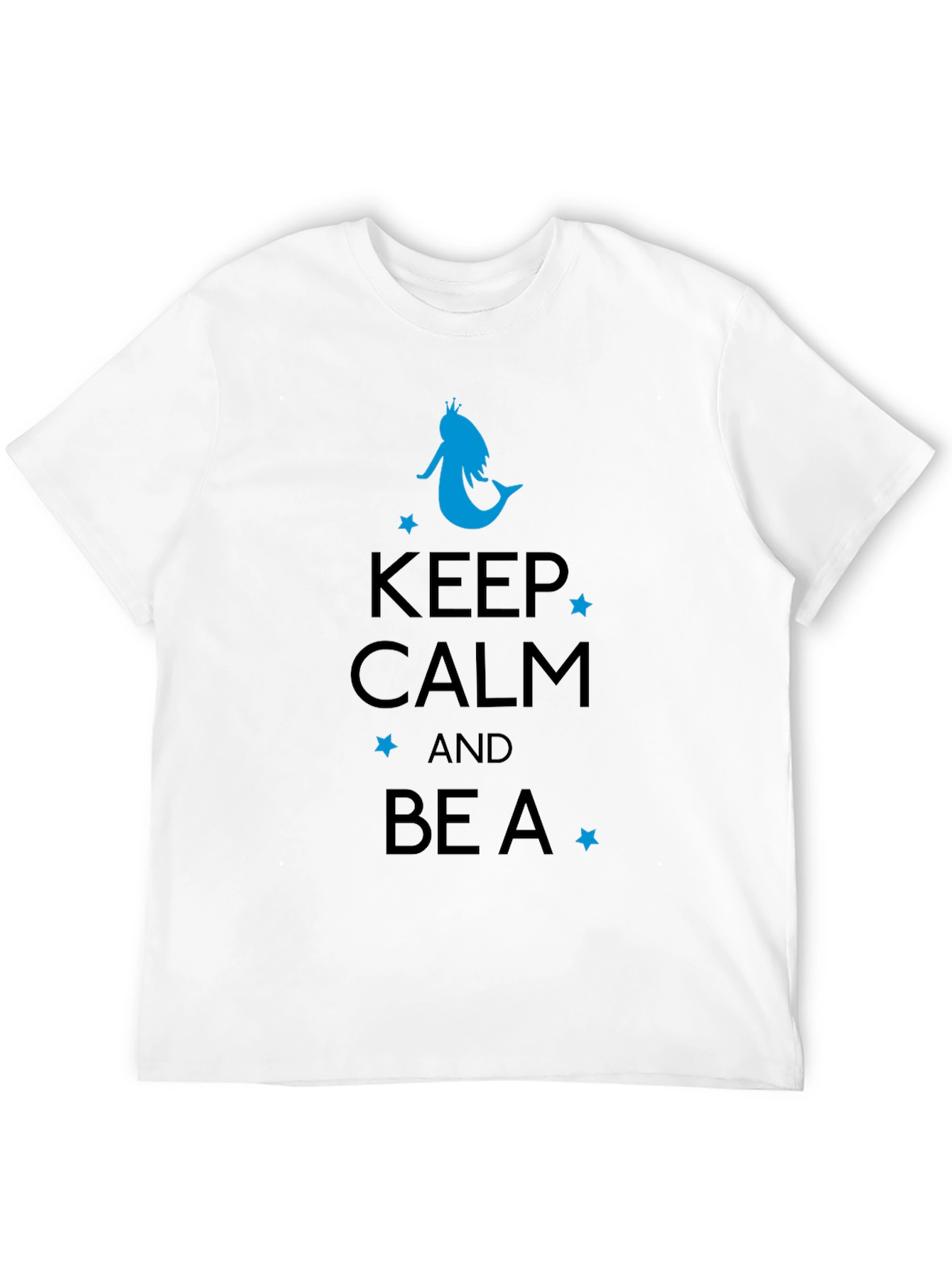 Keep Calm Mermaid Graphic Tee - Black
