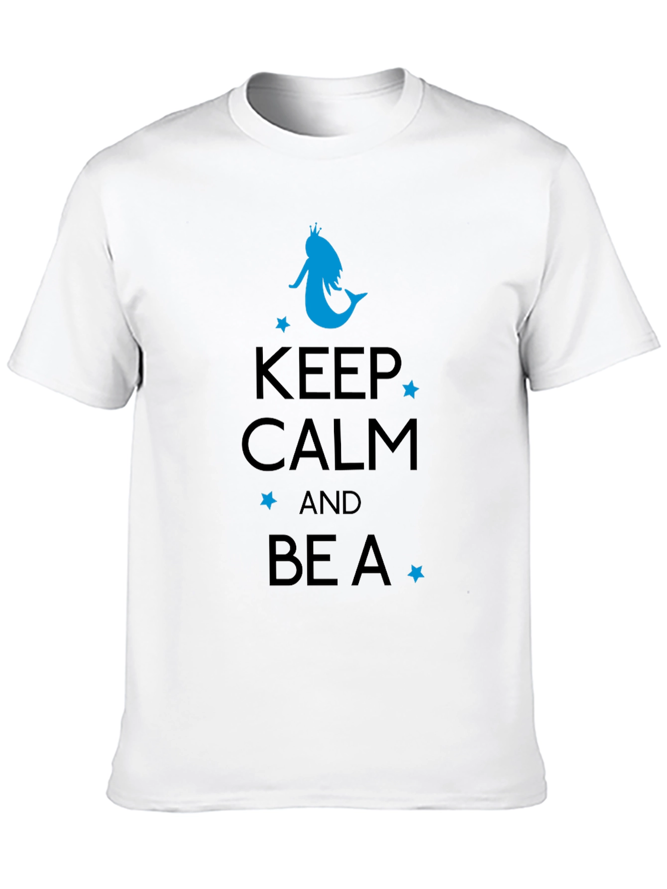 Keep Calm Mermaid Graphic Tee - Black
