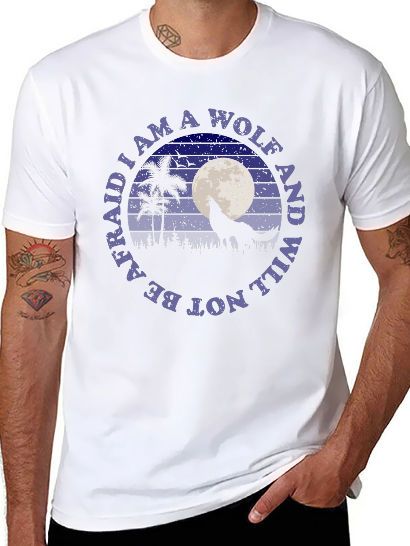 Wolf Moon Graphic Tee - Not Afraid T-Shirt