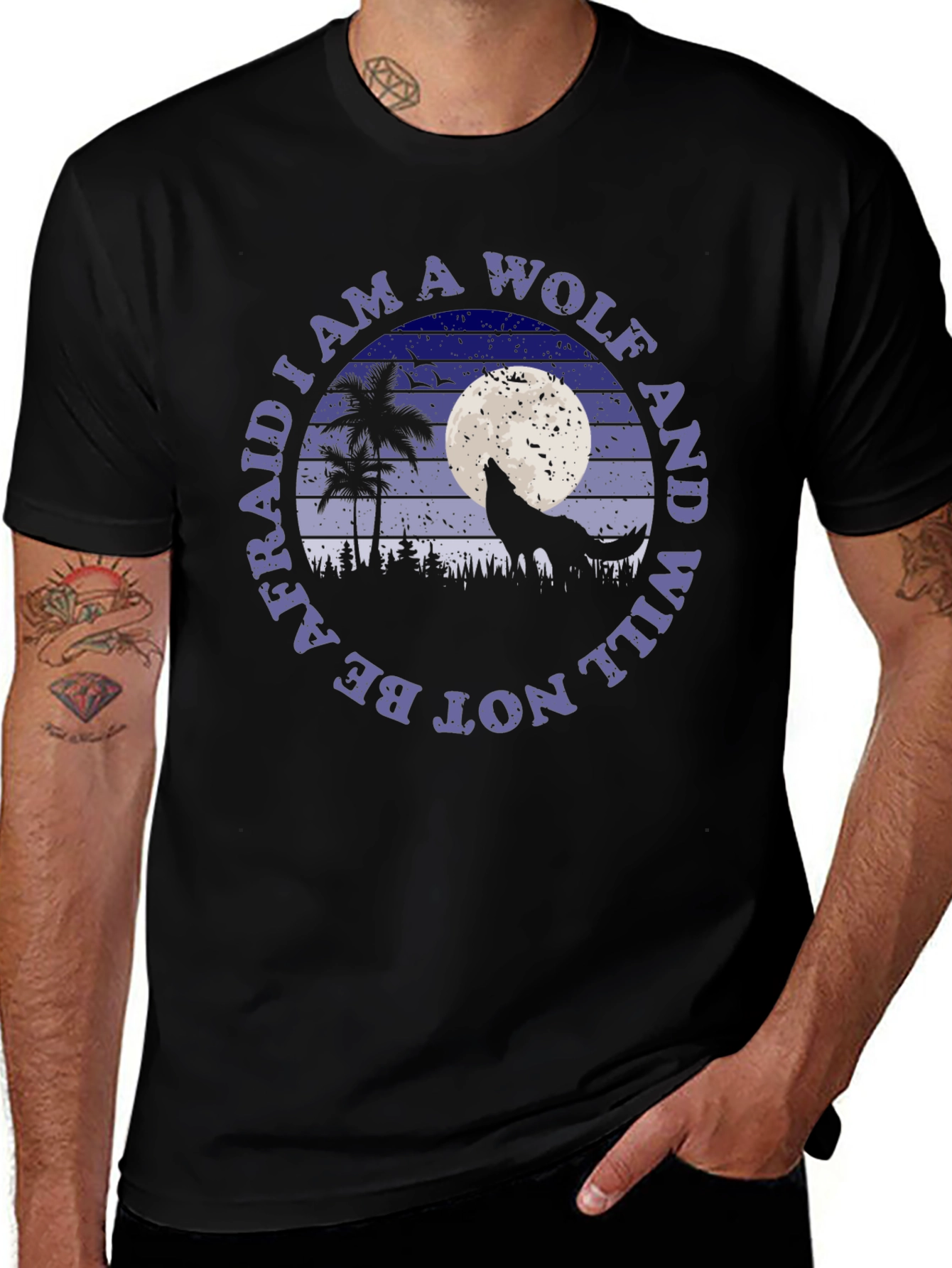 Wolf Moon Graphic Tee - Not Afraid T-Shirt