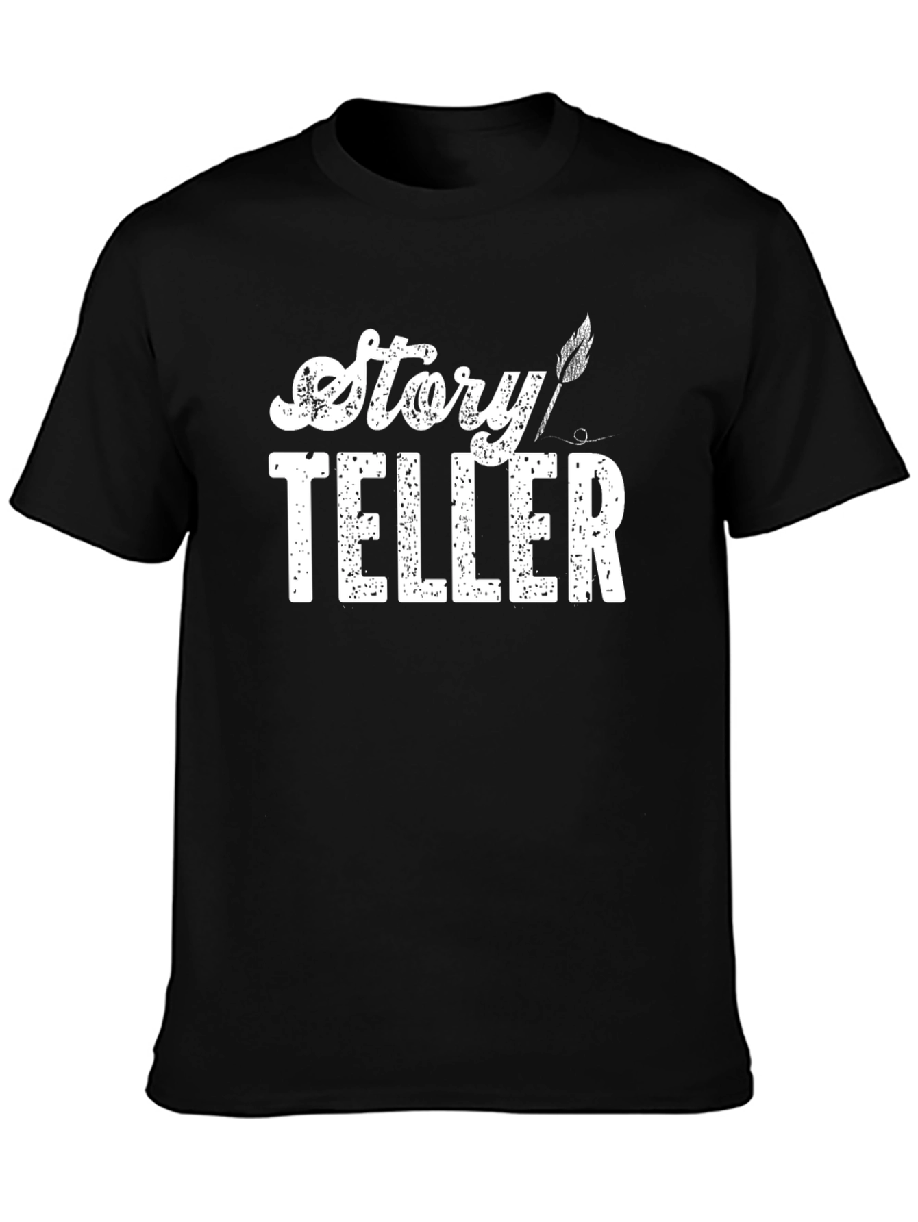 Story Teller Graphic Tee - Black Cotton T-Shirt