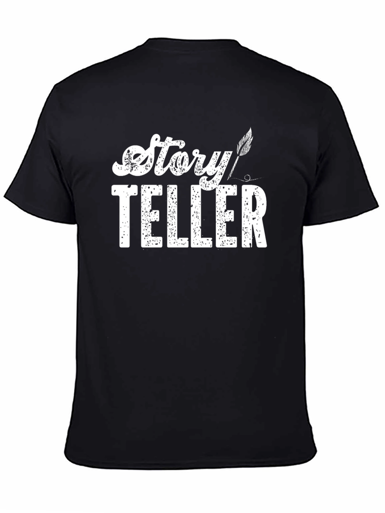 Story Teller Graphic Tee - Black Cotton T-Shirt