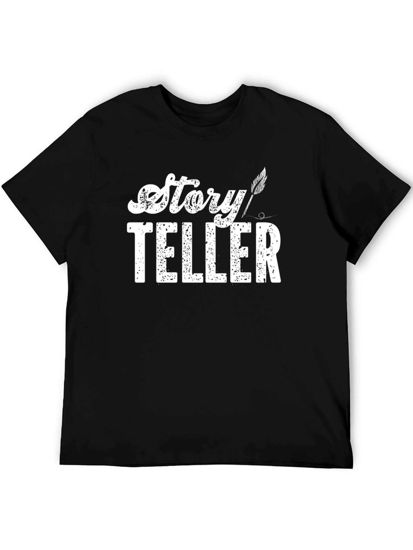 Story Teller Graphic Tee - Black Cotton T-Shirt