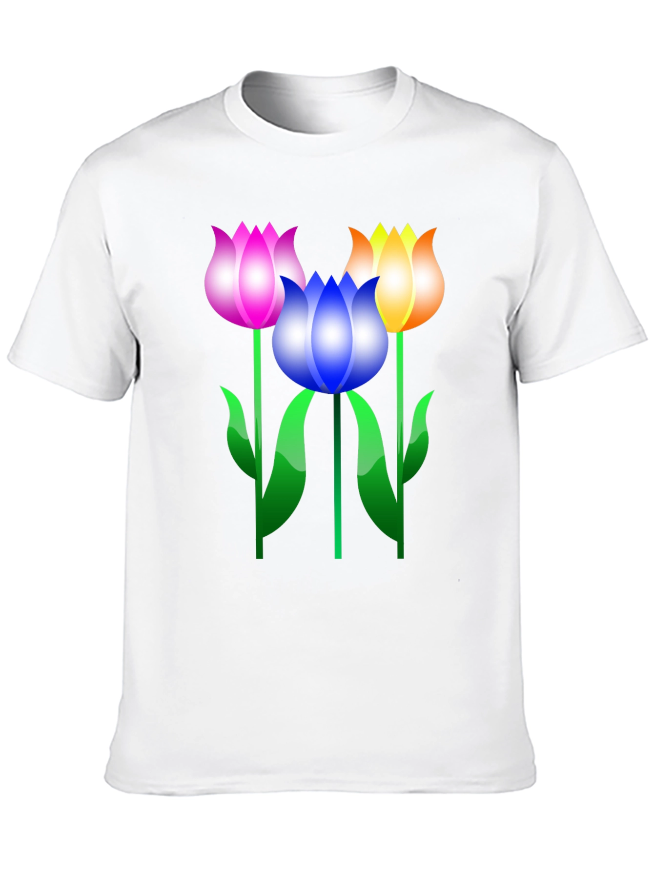 Floral Graphic Print Mens Black T-Shirt