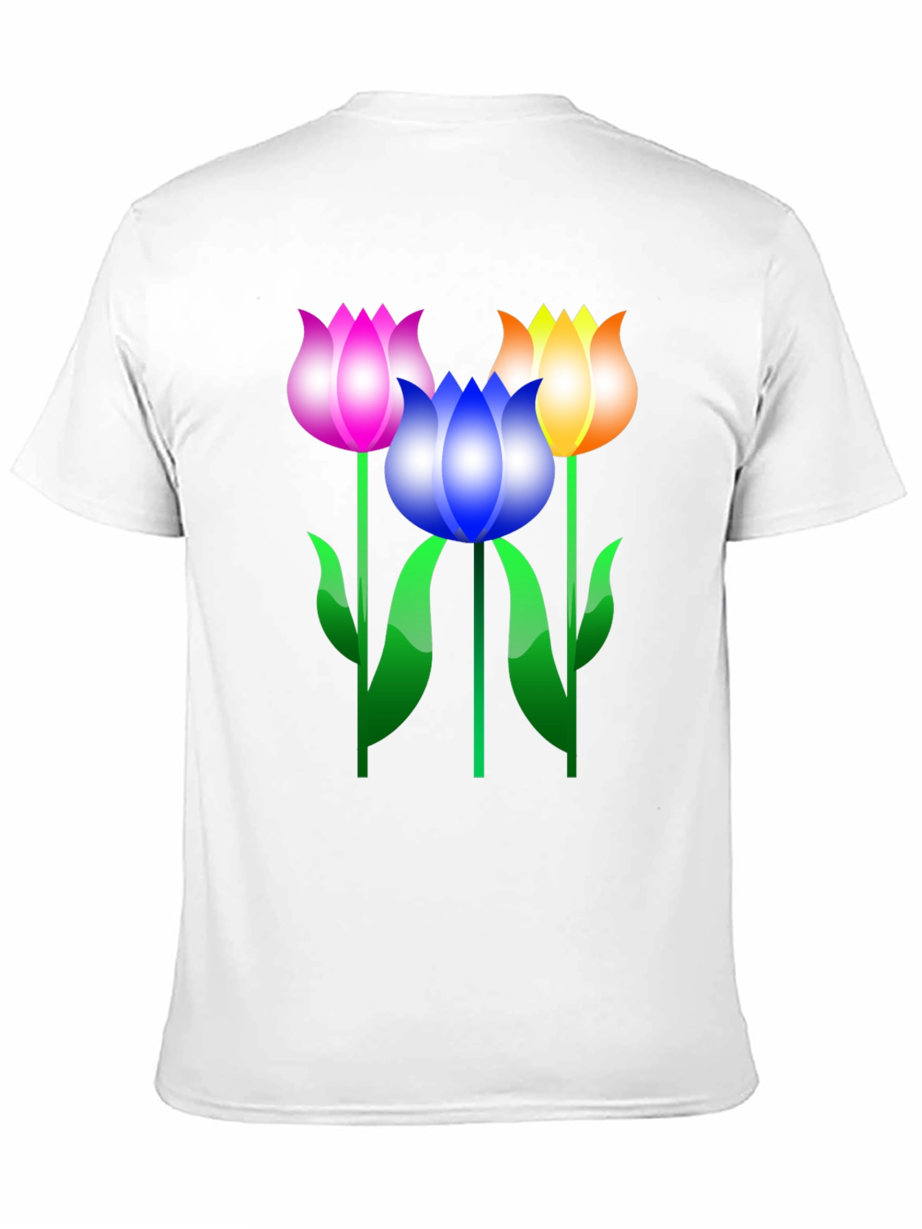 Floral Graphic Print Mens Black T-Shirt