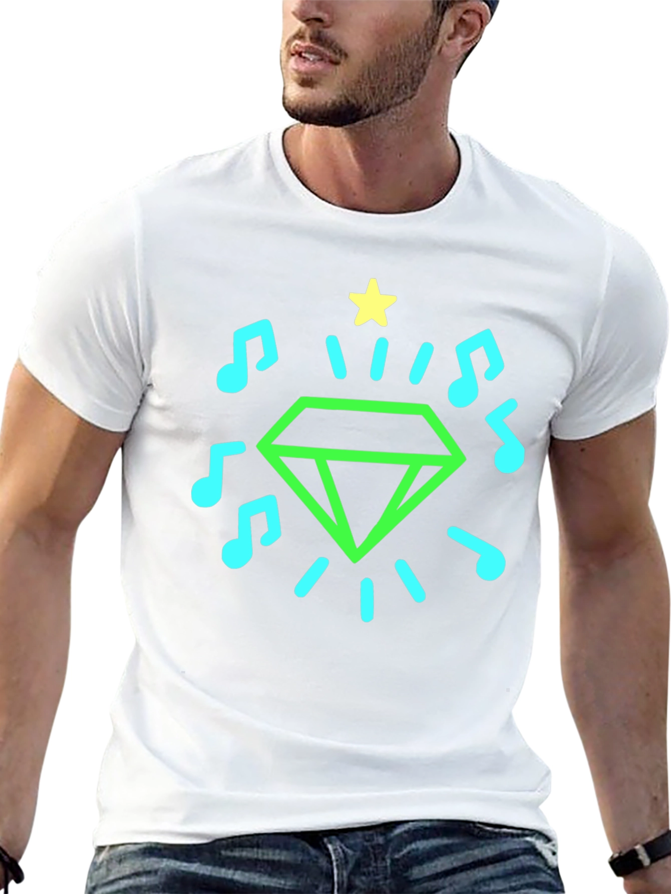 Neon Diamond Music Tee