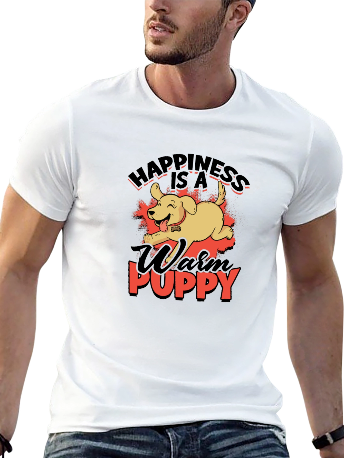 Happiness Is A Warm Puppy Graphic T-Shirt