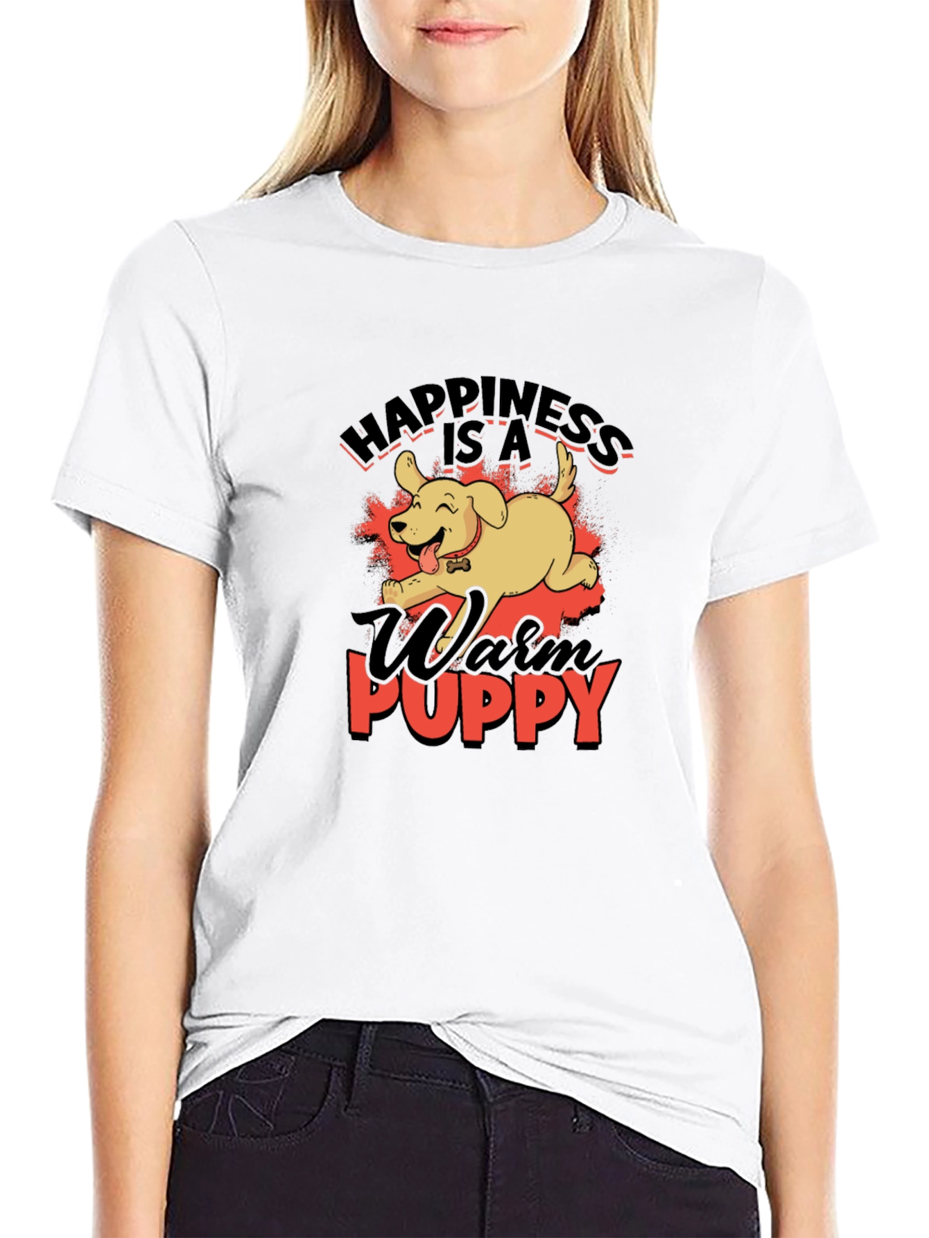 Happiness Is A Warm Puppy Graphic T-Shirt