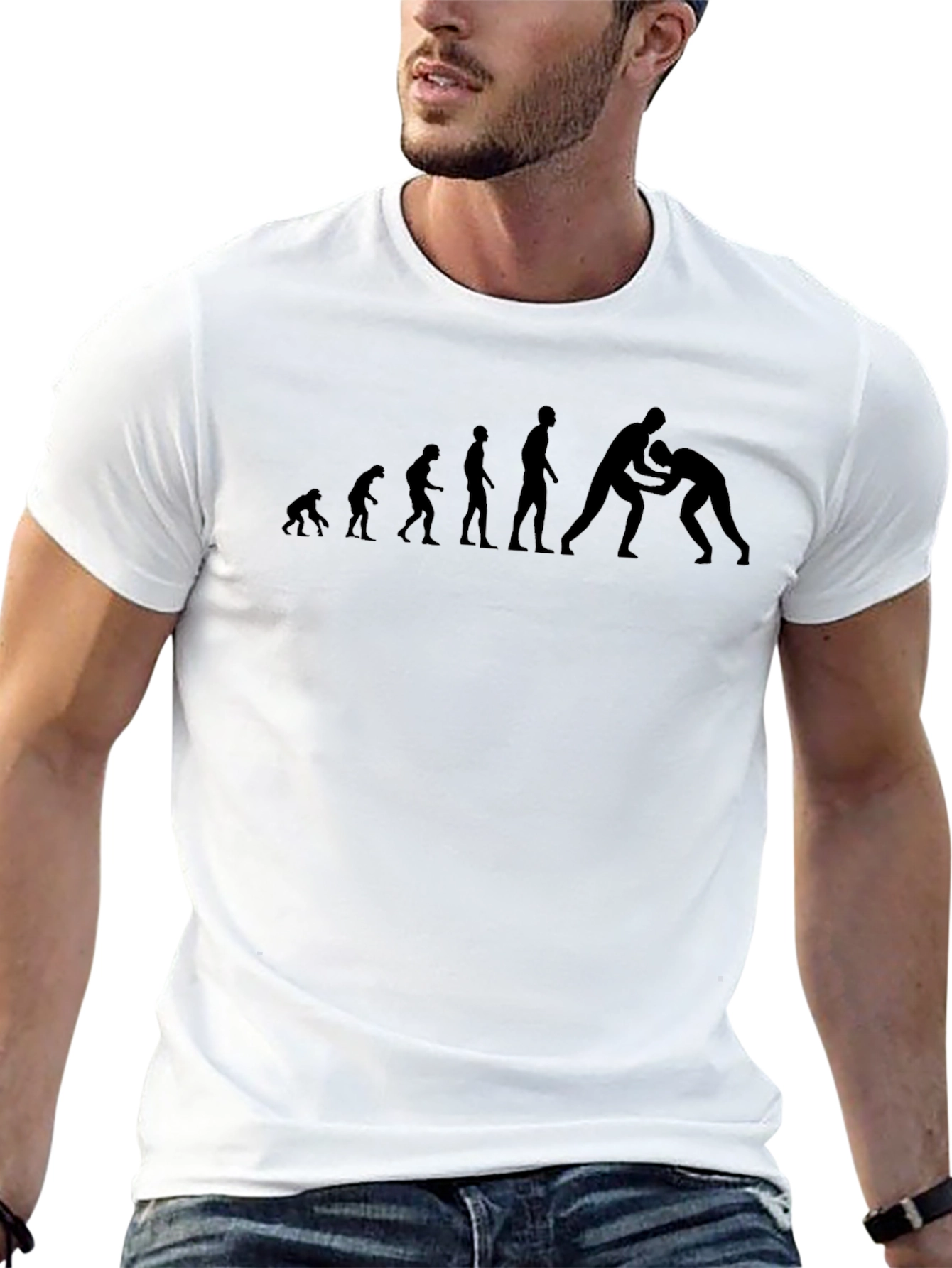 Wrestling Evolution Graphic T-Shirt - Black