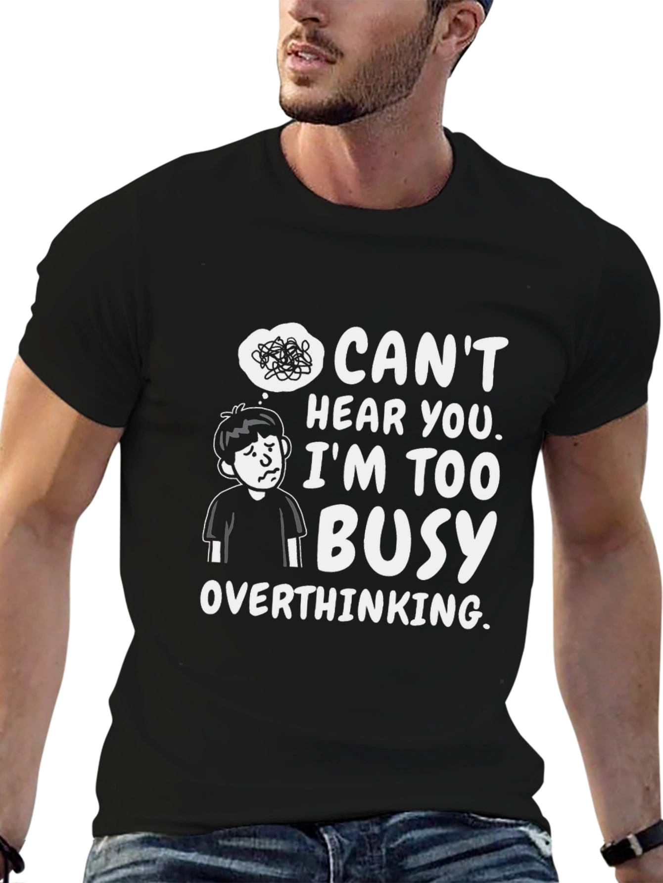 Overthinking Funny Graphic T-Shirt